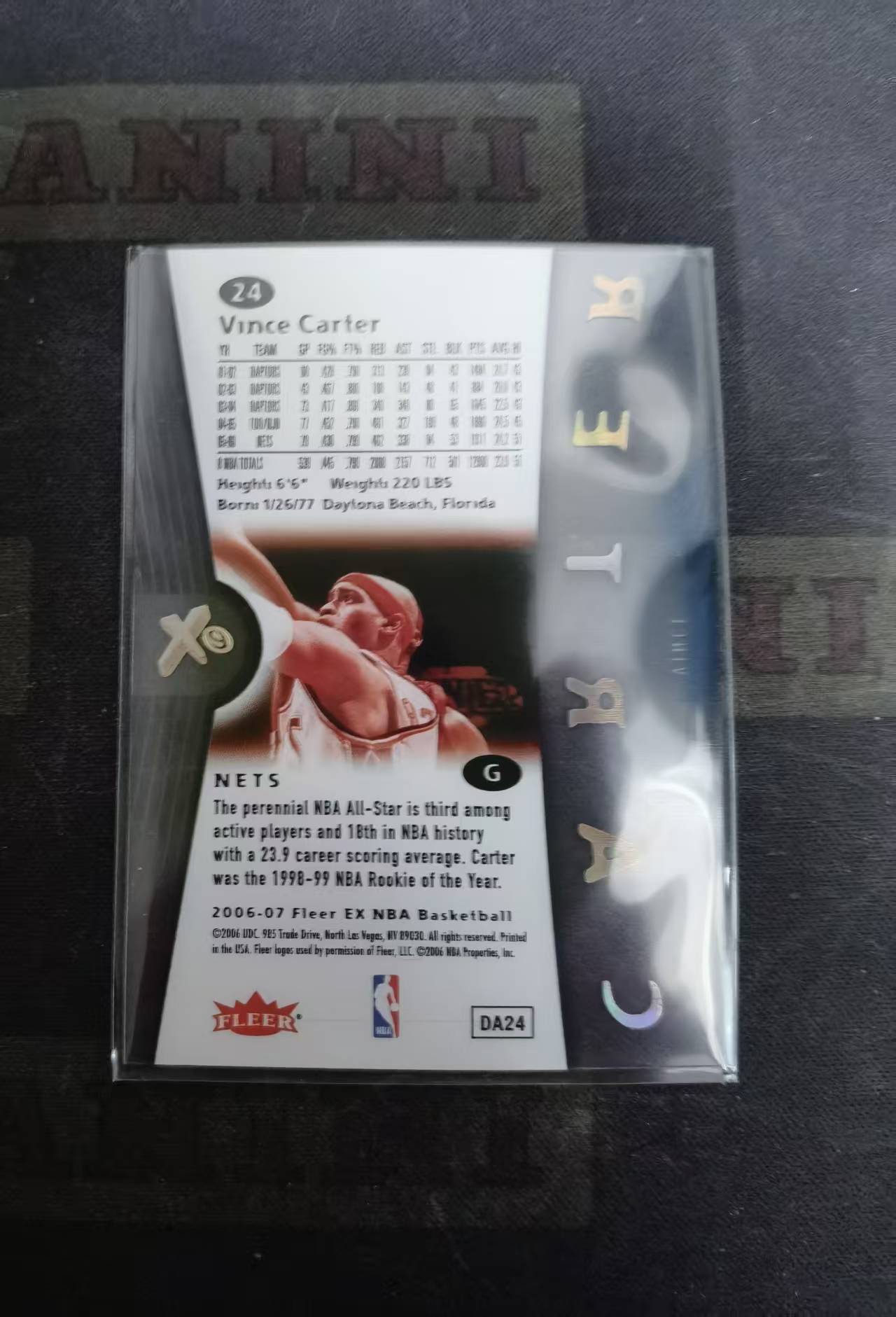 【DLDL拍卖】2006-07 Fleer EX Vince Carter 卡特【卡边角表面见图】