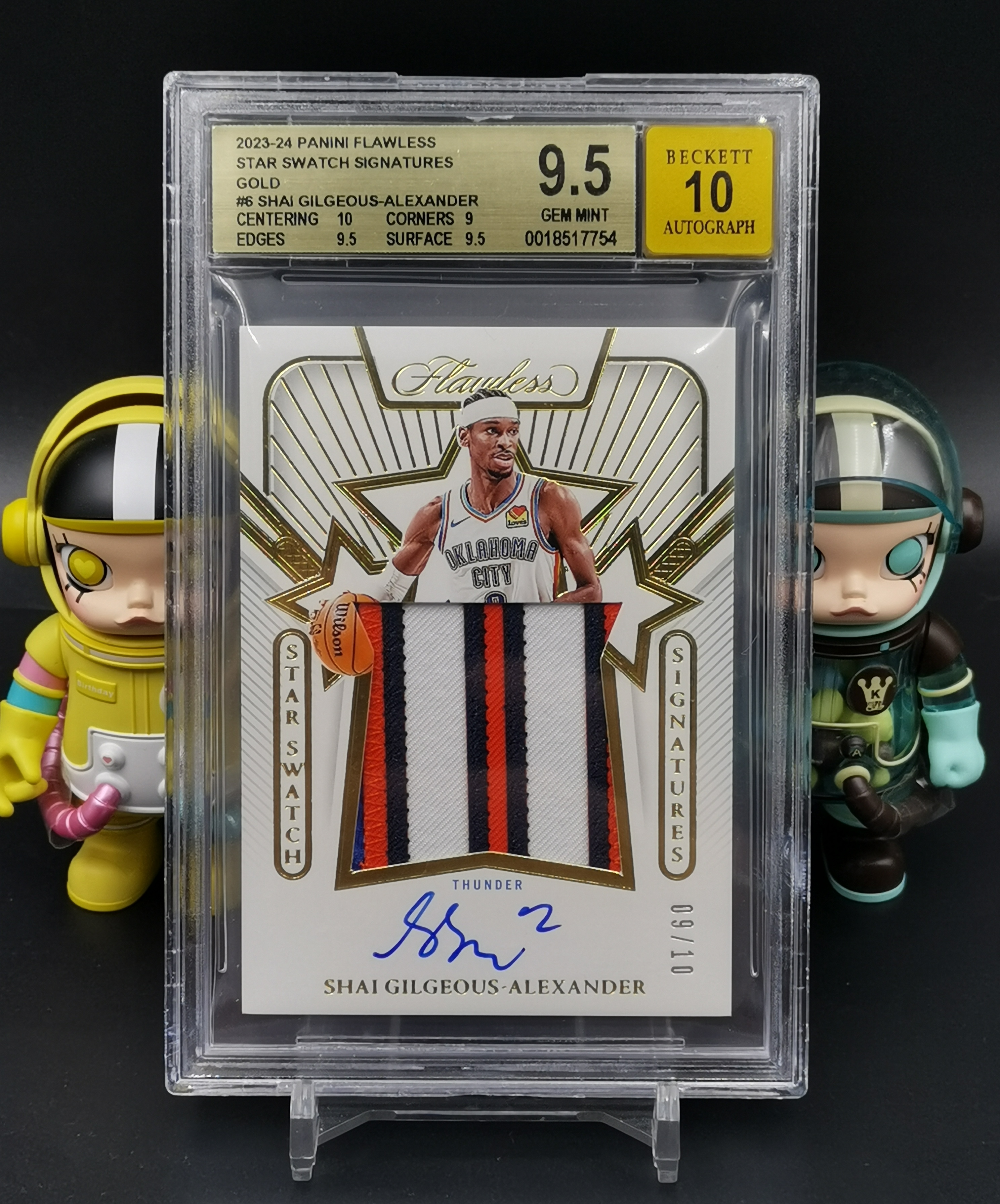 23-24 Flawless Shai Gilgeous-Alexander 【学浪】手提系列 雷霆 亚历山大 四色球衣超暴力切割 签字 卡签 SS PA STAR SWATCH 金平行 09/10编 BGS金标9.5/10评级 专收必备