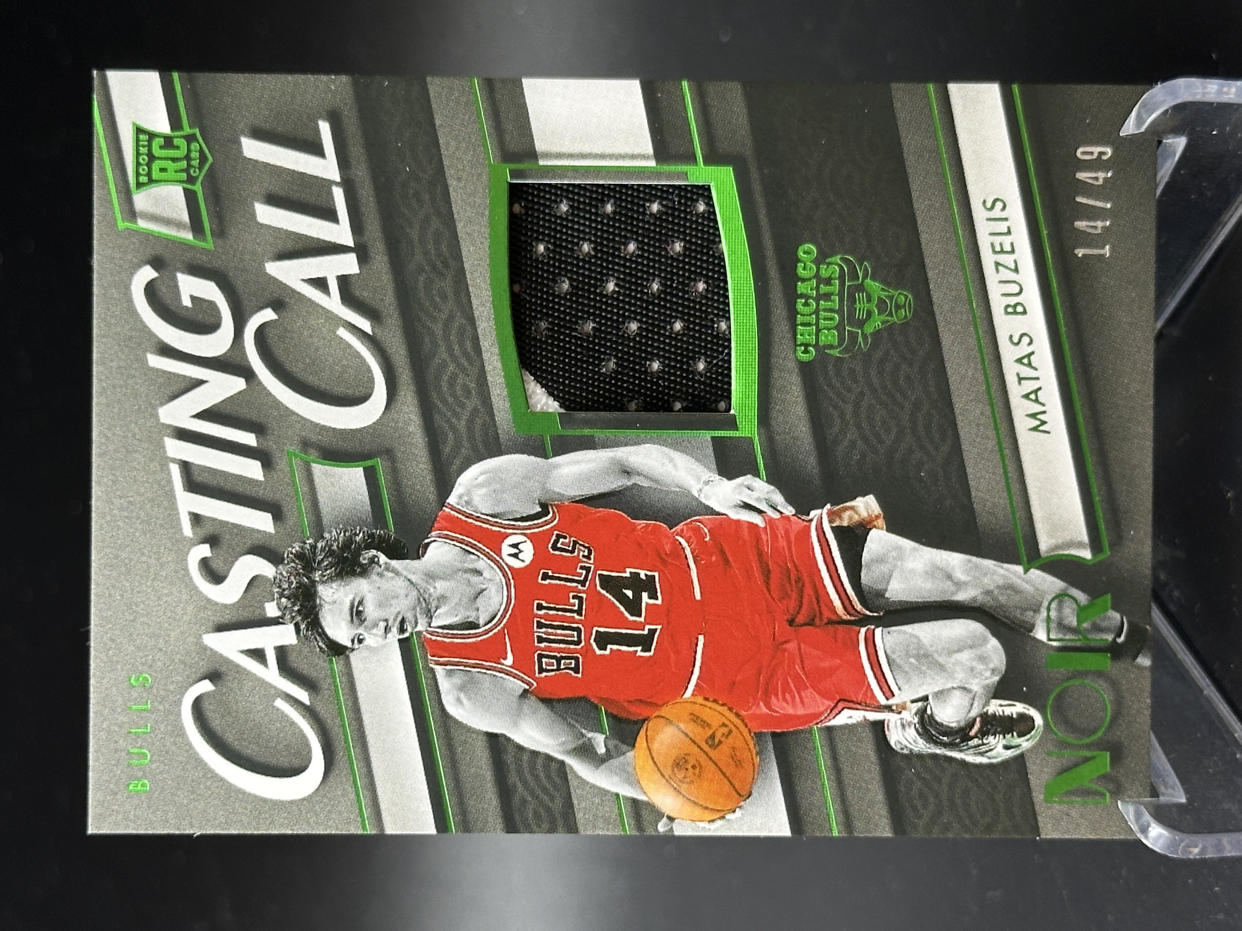 2024-25 Panini Noir Matas Buzelis 【小黄拍卖】诺尔 布泽利斯 公牛 新秀 rc 球衣 patch 14/49编「汉堡王」