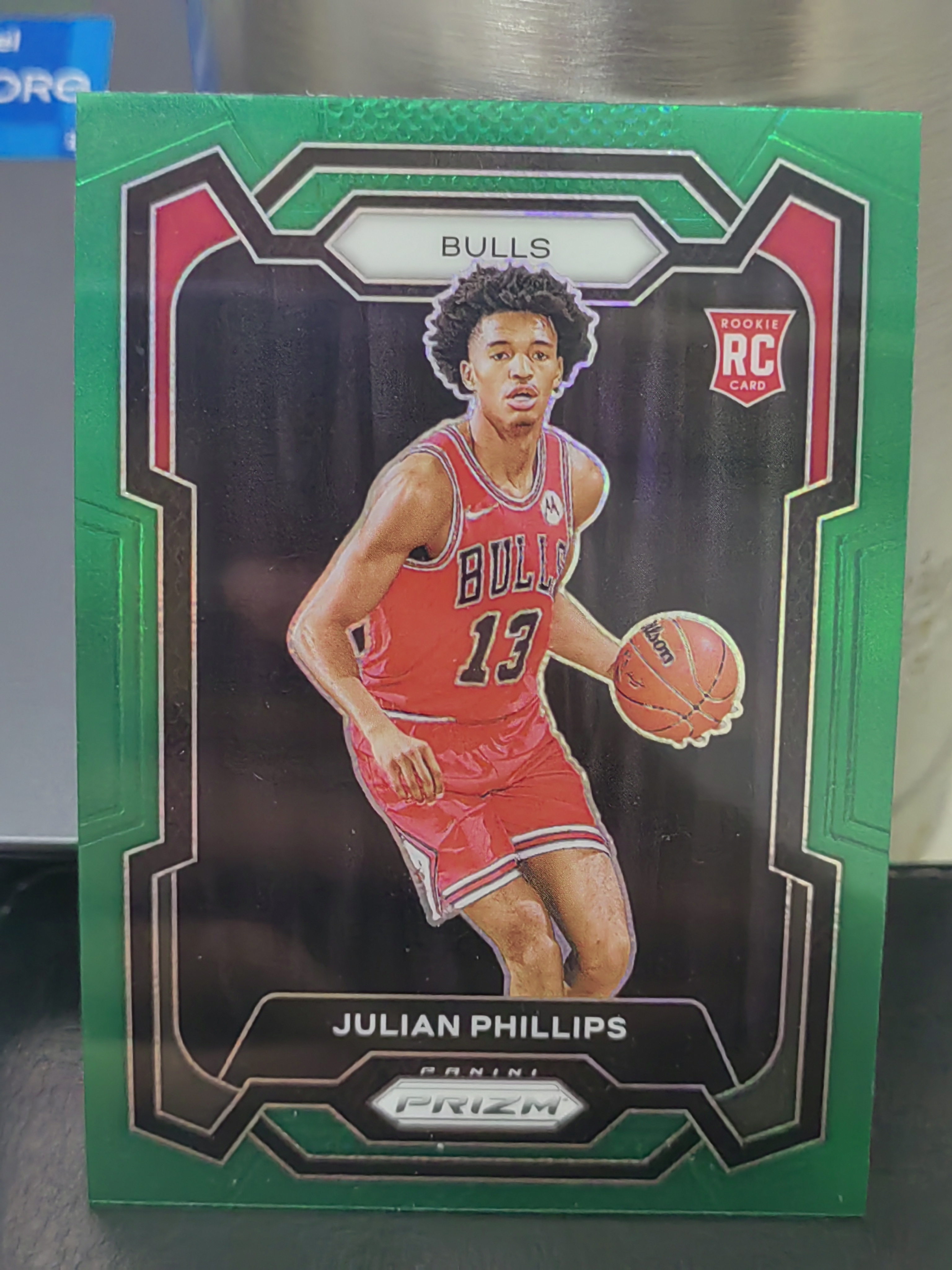 2023-24 Panini Prizm Julian Phillips RC PZ 绿折 新秀 朱利安菲利普斯 公牛 篮 白边白角 不保卡品 卡品如图