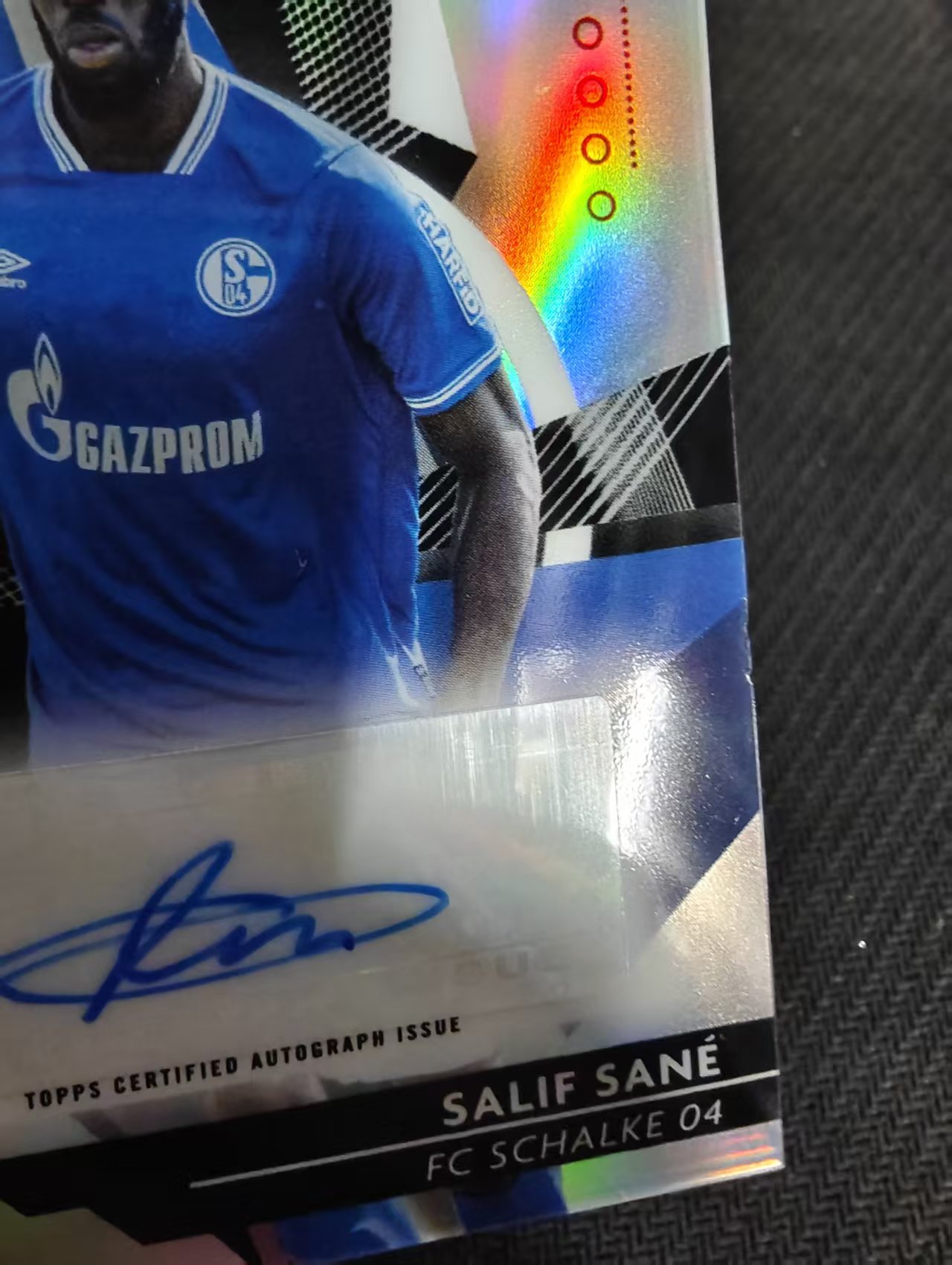 【可合并,不累计】2021 Topps Finest Salif Sane 德甲Finest 沙尔克04 萨内 贝尔 签字 签名 银折 瑕疵如图