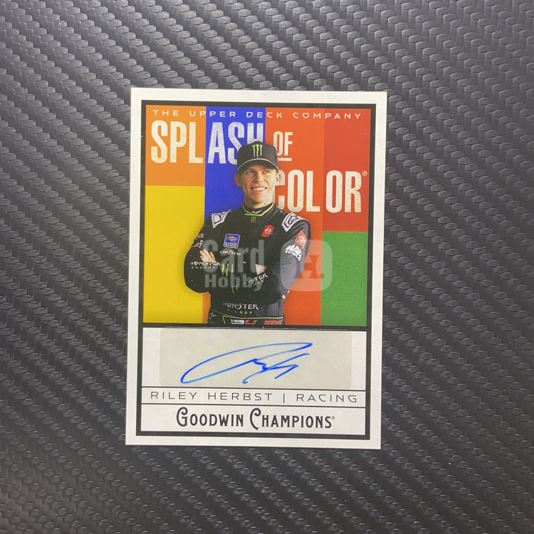 【小牛代拍】2025 Upper Deck Goodwin Champions Riley Herbst 古德温 莱利 赫斯特 Splash of color 签字    卡品如图（男）