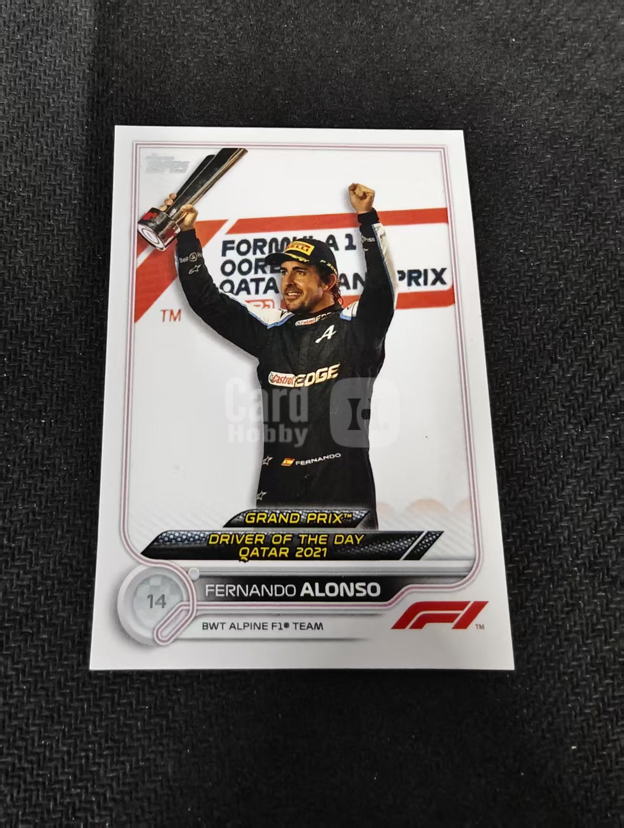 2022 Topps F1 Chrome Fernando Alonso 阿隆索 头哥 阿斯顿马丁 划痕 边角瑕疵 @191