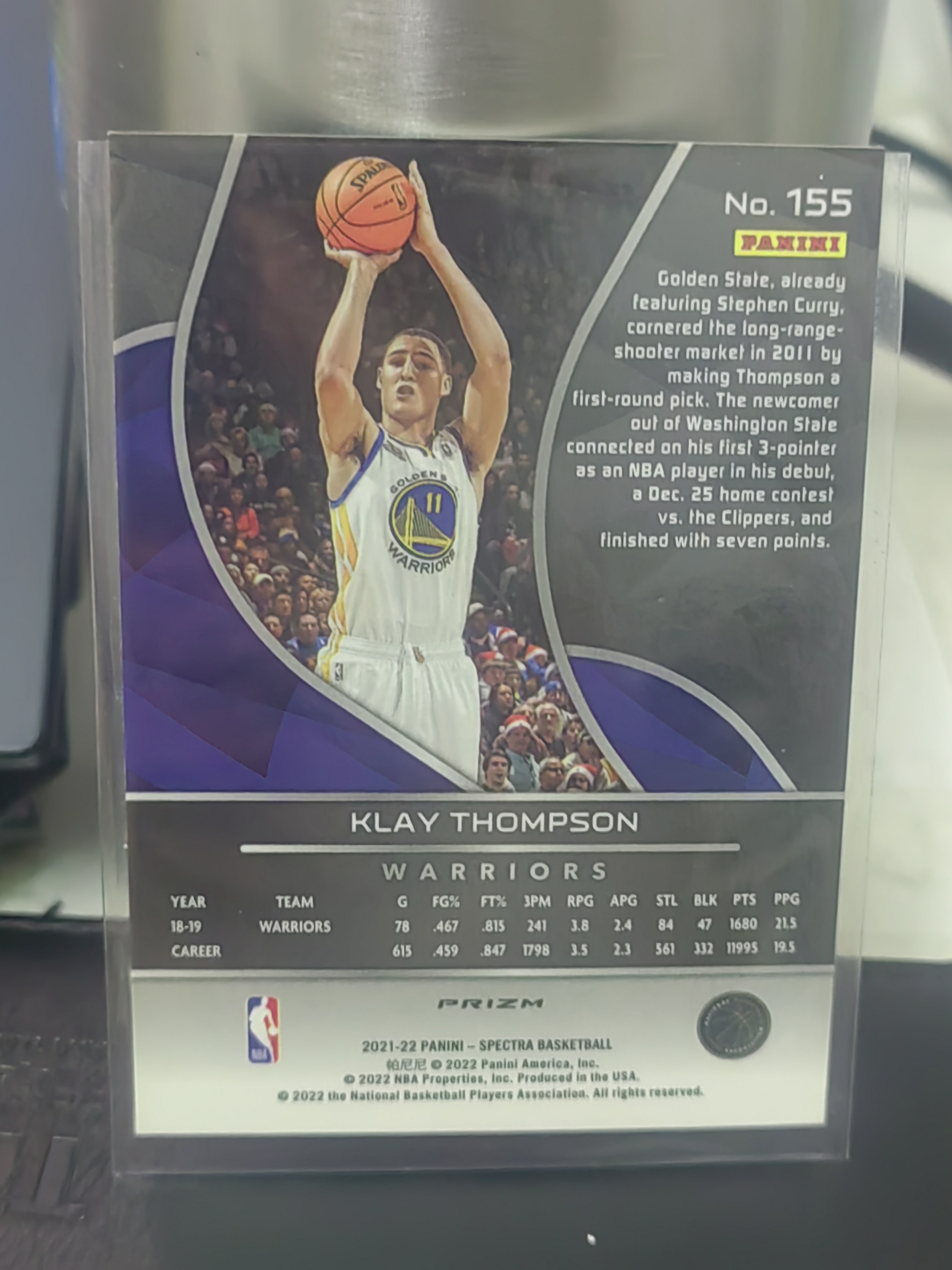 2021-22 Panini Spectra Klay Thompson 光谱 hyper折 克莱 汤普森 勇士 篮 白边白角 不保卡品 卡品如图