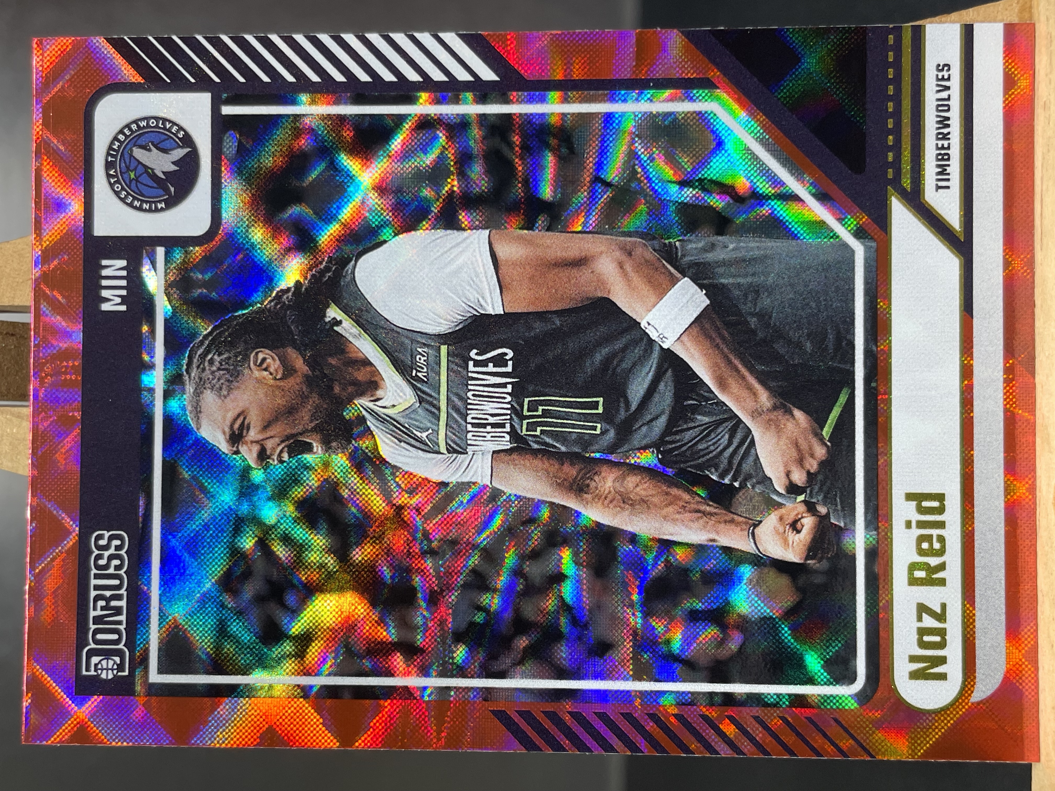 (B7) 2024-25 PANINI 杜蕾斯 系列 红蛛网折 纳兹 里德 森林狼 实卡好看 收藏凑套必备 卡品如图 !!!
