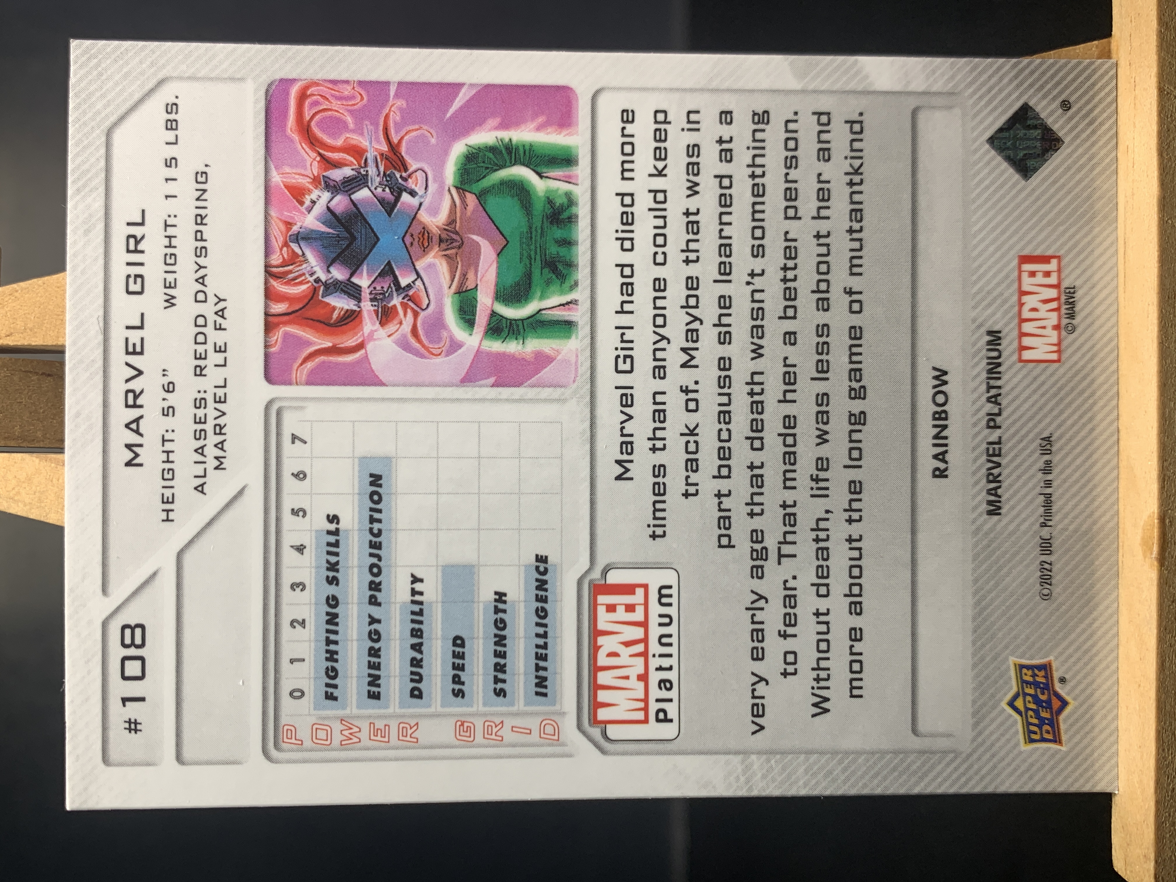 (S3)2022 UPPER DECK Marvel 漫威 银折 惊奇女孩 实卡好看 收藏凑套必备 !!!