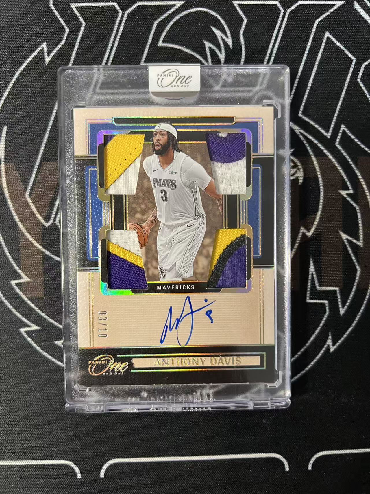 2024-25 Panini One and One Anthony Davis 【UTF球星卡】fr4 浓眉 安东尼 戴维斯 大理石 四窗 暴力落场物料 3/10编 同背 金平行 湖人物料 原封砖