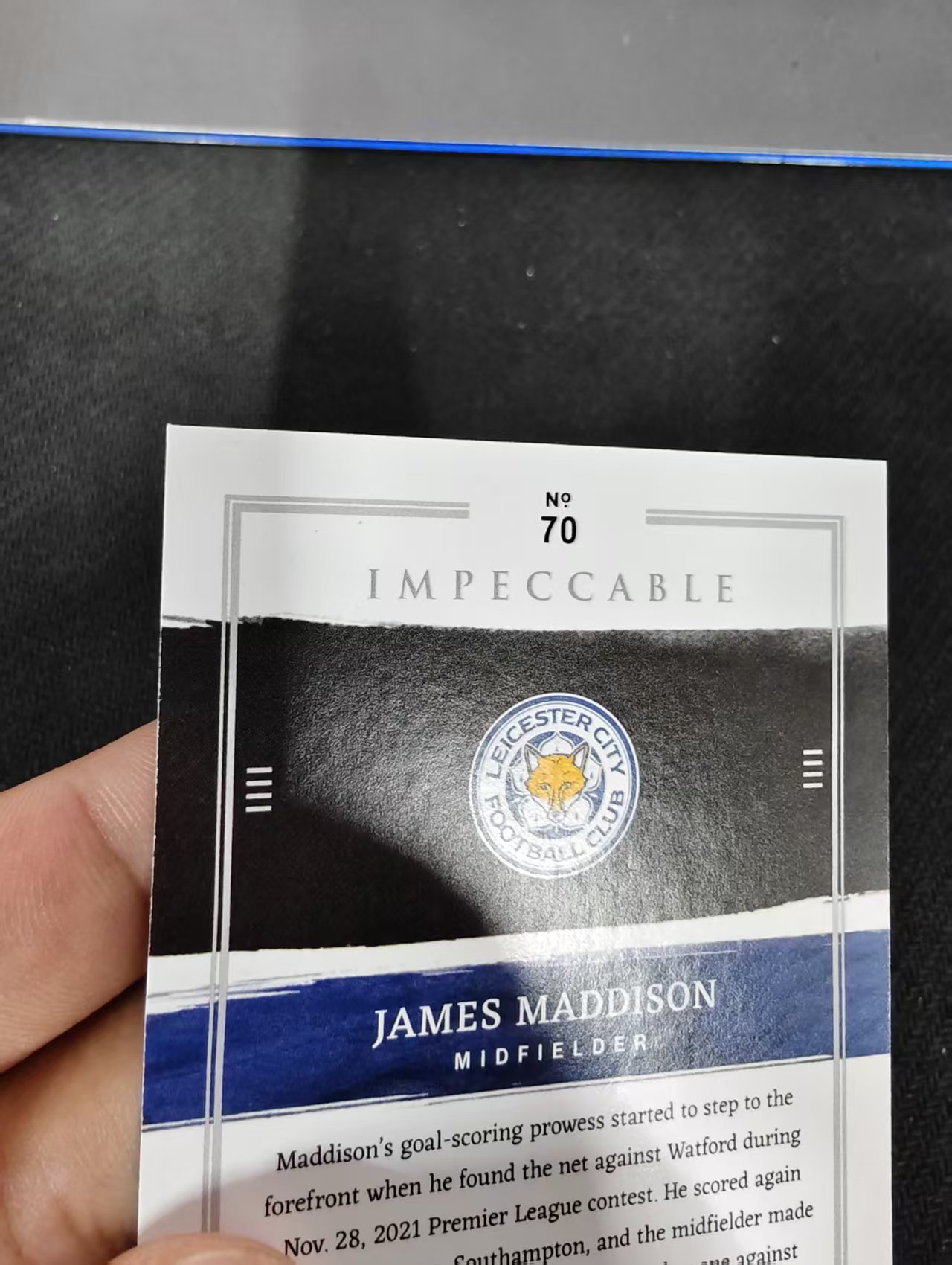 2021-22 Impeccable 英超小真金 James Maddison 詹姆斯 麦迪逊 莱斯特城 热刺 55编 瑕疵如图