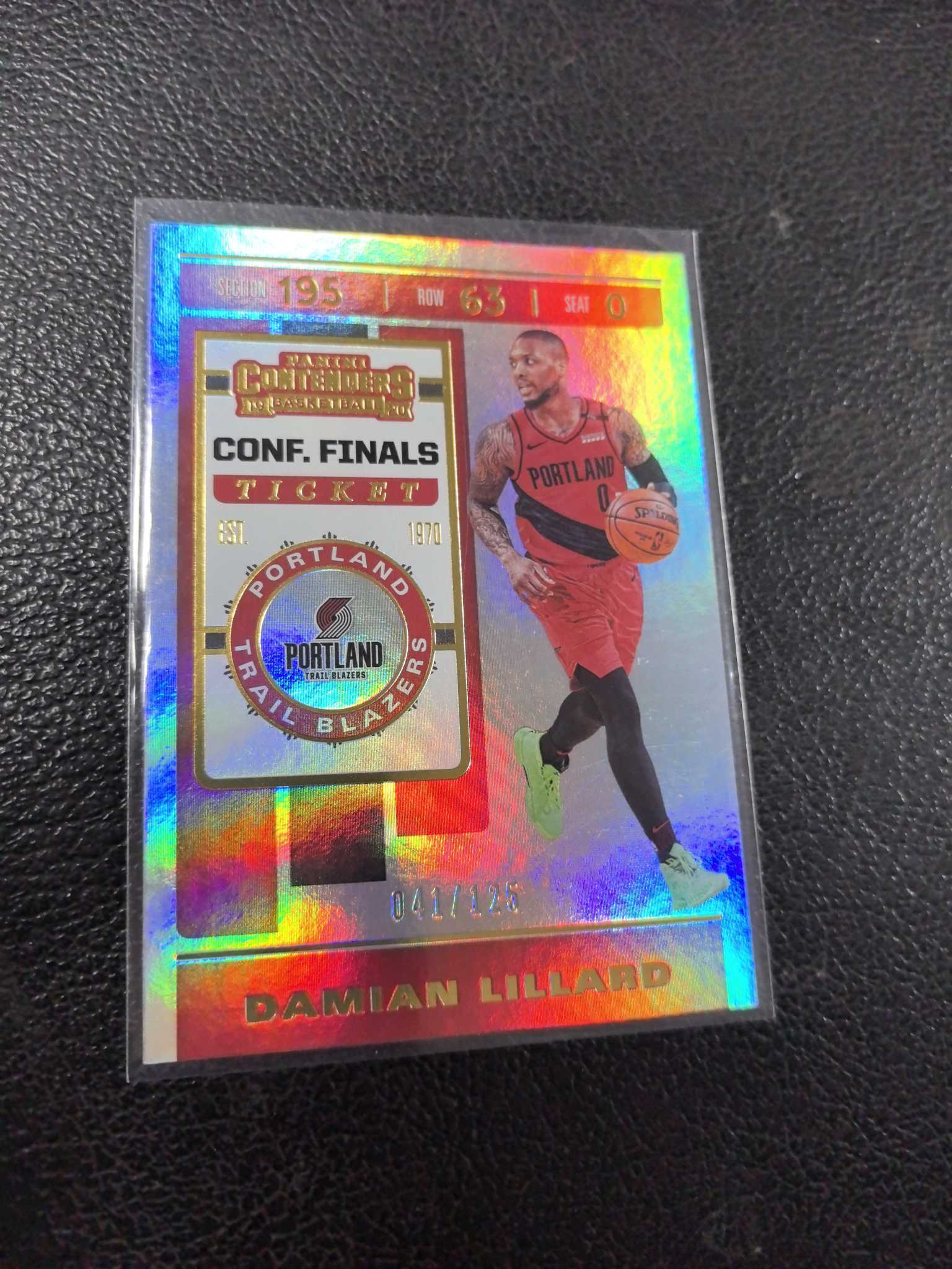 2019-20 达米安 利拉德 125编 银折 开拓者 折射 球票 12-6