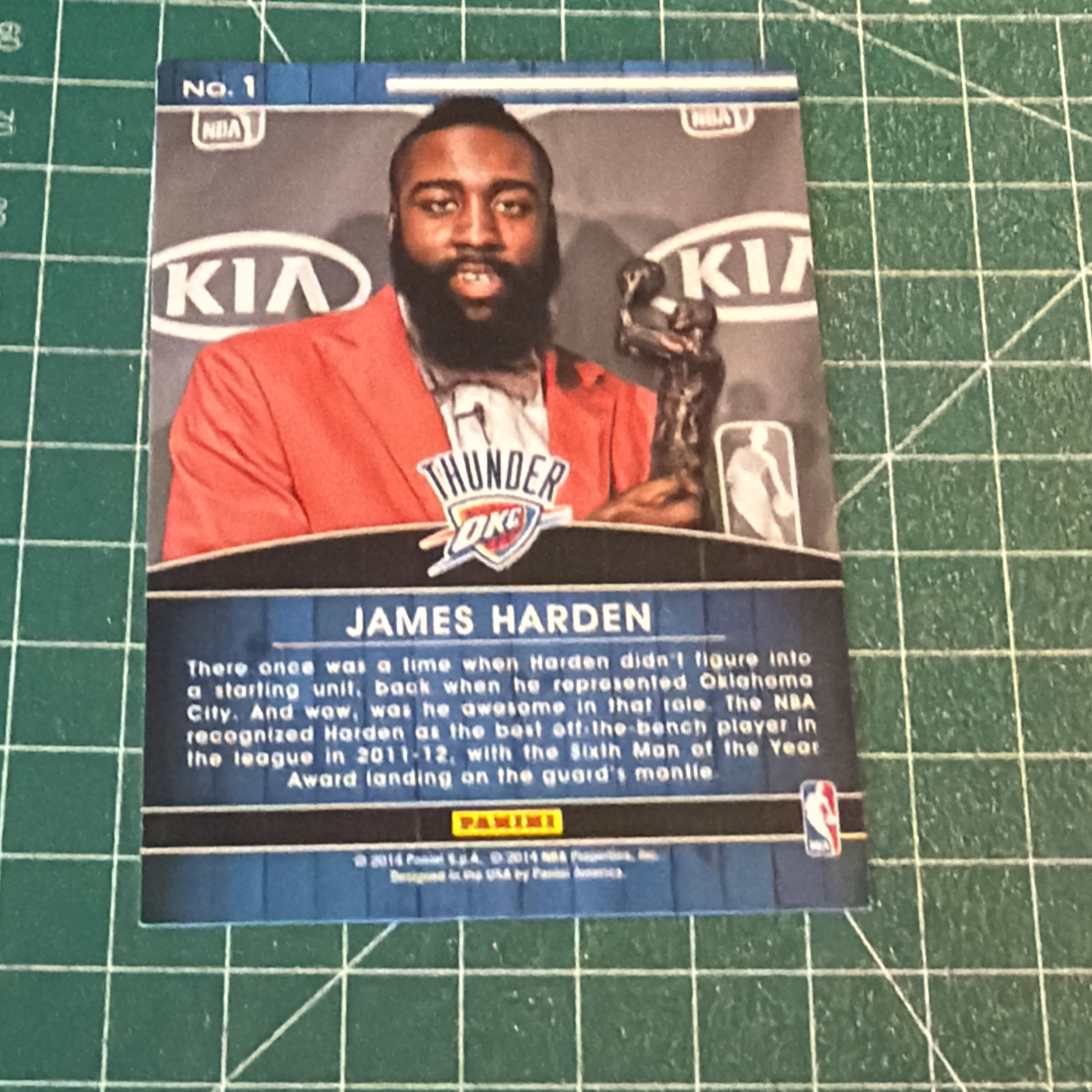 2014-15 Panini Americana James Harden S.p.a. 詹姆斯哈登 2011-12最佳第六人 大胡子 捧杯特卡 荣誉特卡 十年老卡 绝版卡 稀有大比例 收藏必备 划伤