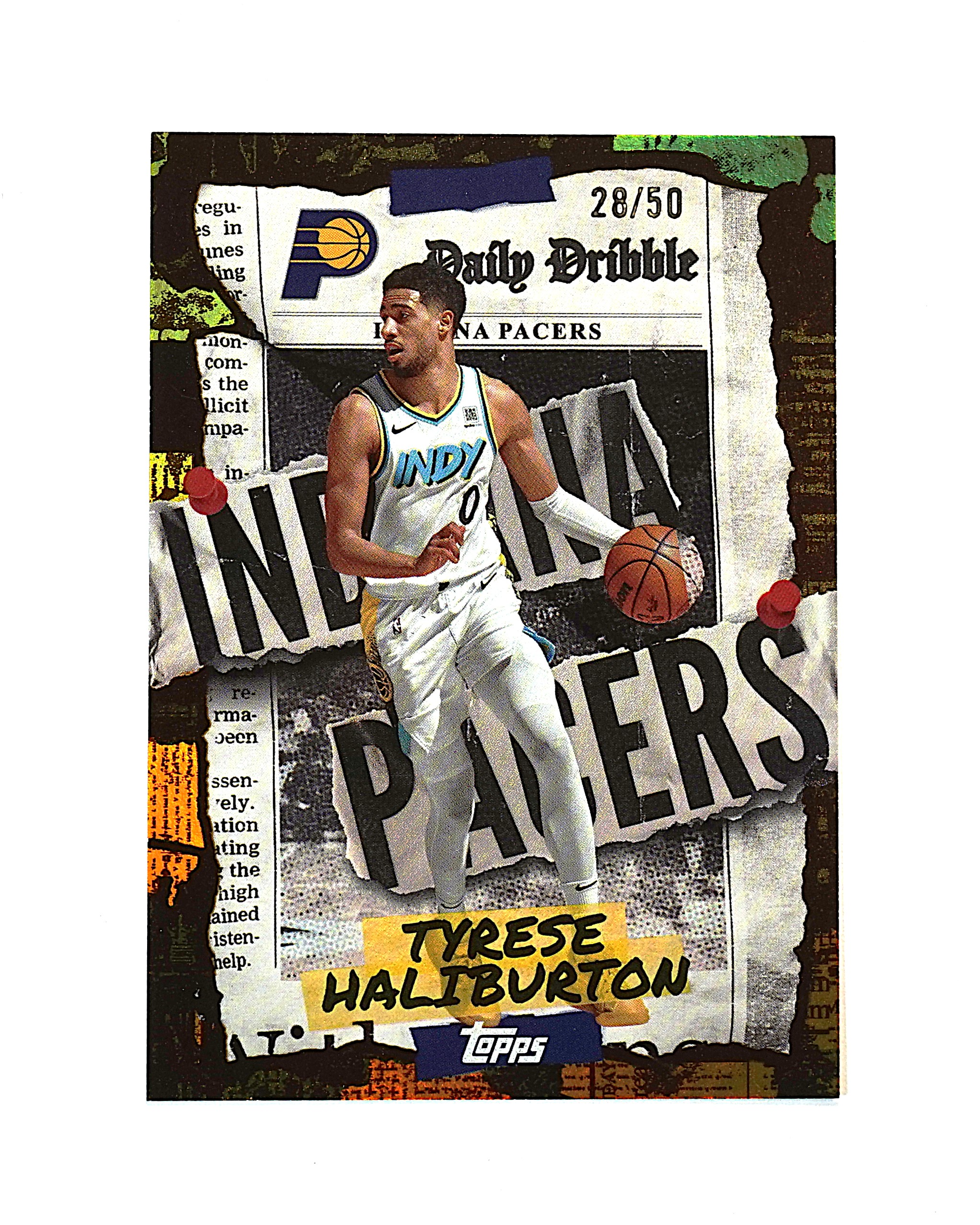 2025 Topps Flagship Tyrese Haliburton 泰瑞斯 哈里伯顿 28/50编 金折 每日运球特卡 折射 步行者 哈利伯顿 凑套专收必备 卡品如图【DD】