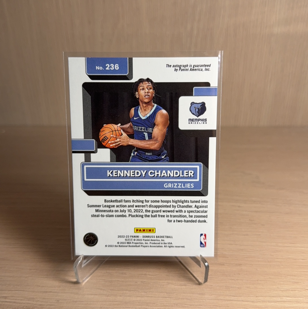 2022-23 Panini Donruss Kennedy Chandler RC 灰熊 新秀 RC 肯尼迪 钱德勒 签字 贴签 折射 迷宫折 杜蕾斯 卡品如图 值得收藏!!【免费代卖】