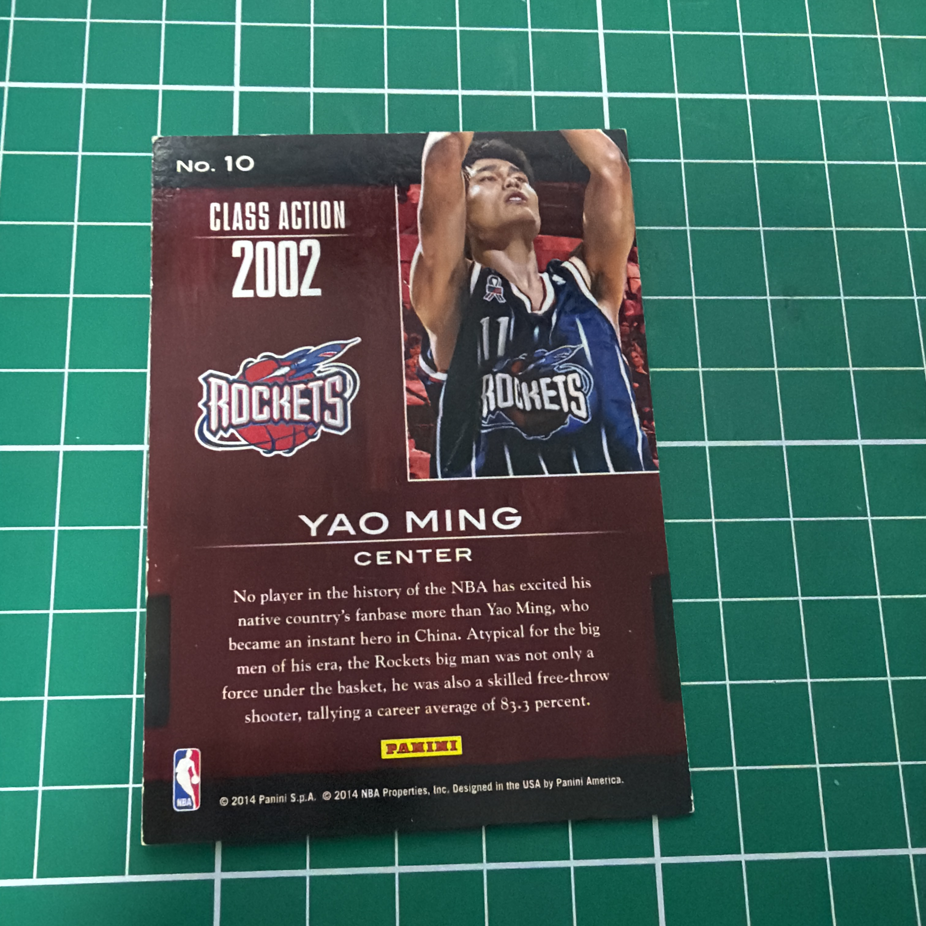 2014-15 Panini Americana Yao Ming S.p.a.姚明 大姚 闪卡 特卡 class action 2002 精美新秀年状元选图 十年老卡 绝版卡 稀有大比例