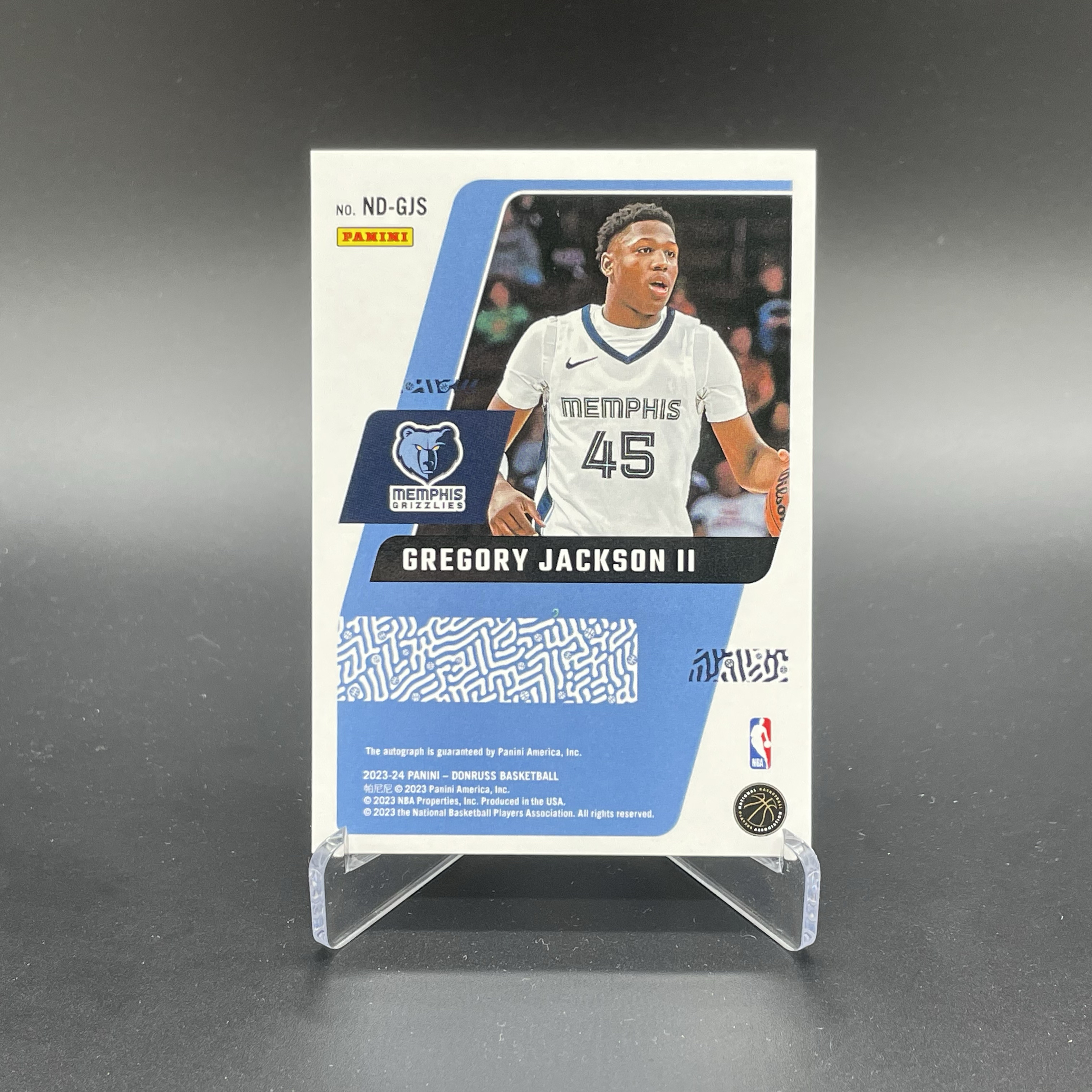 2023-24 Panini Donruss G.G. Jackson RC 杜蕾斯 灰熊 新秀 GG 杰克逊 签字 卡签 明日签 全名签 Next Day 最有价的版本 投资佳品 品墨如图 阿岳