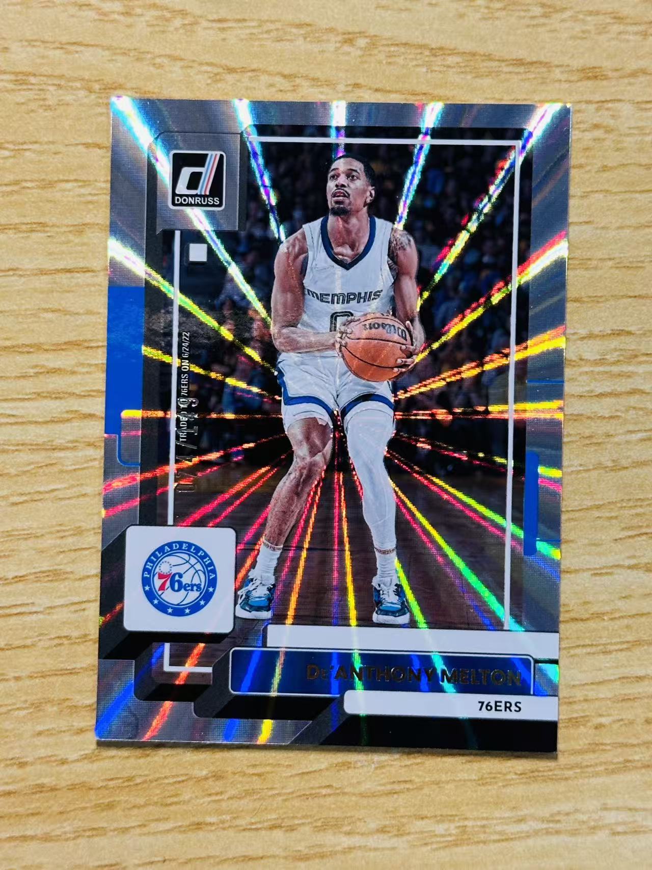 2022-23 Panini Donruss De'Anthony Melton 嘿嘿代卖 杜蕾斯 梅尔顿 佛光折 149编 费城76人 收藏必备
