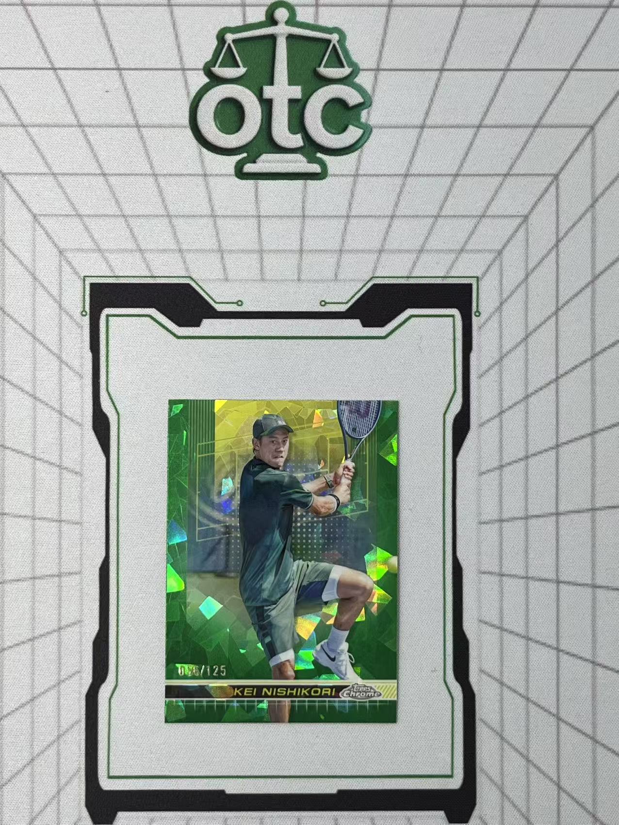 2024 Topps Chrome Kei Nishikori 【盎司收藏】网球 锦织圭 日本名将 First 125编 绿碎冰折 JJ27