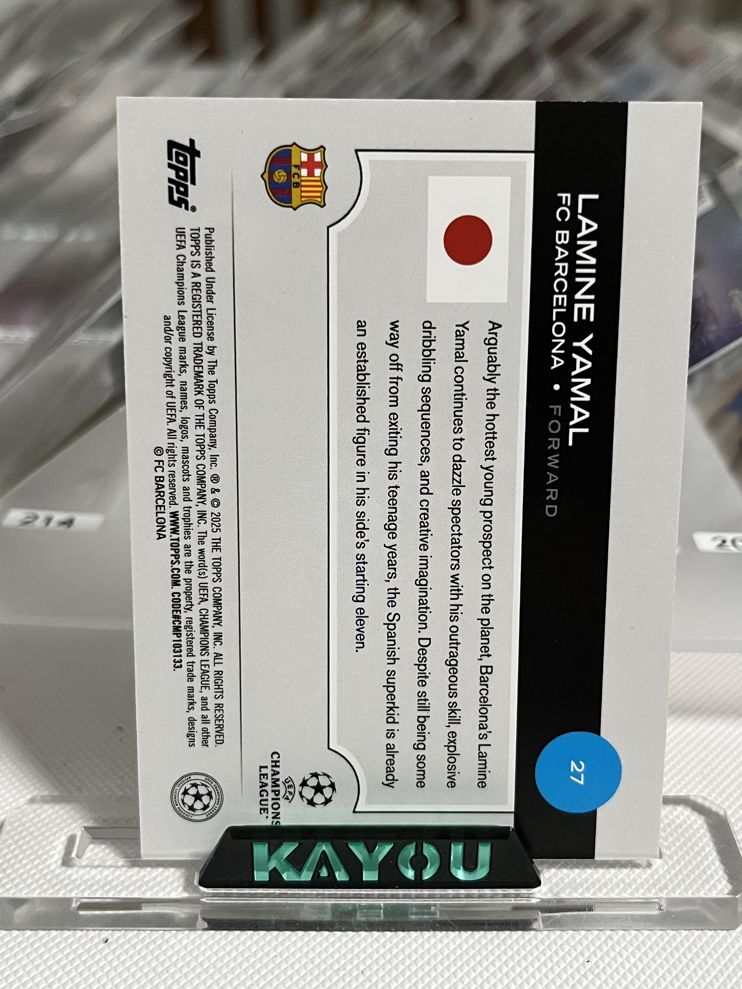 2024-25 Topps Future Stars Lamine Yamal 拉明·亚马尔 巴塞罗那 全明星新秀 卡品如图接代拍#205