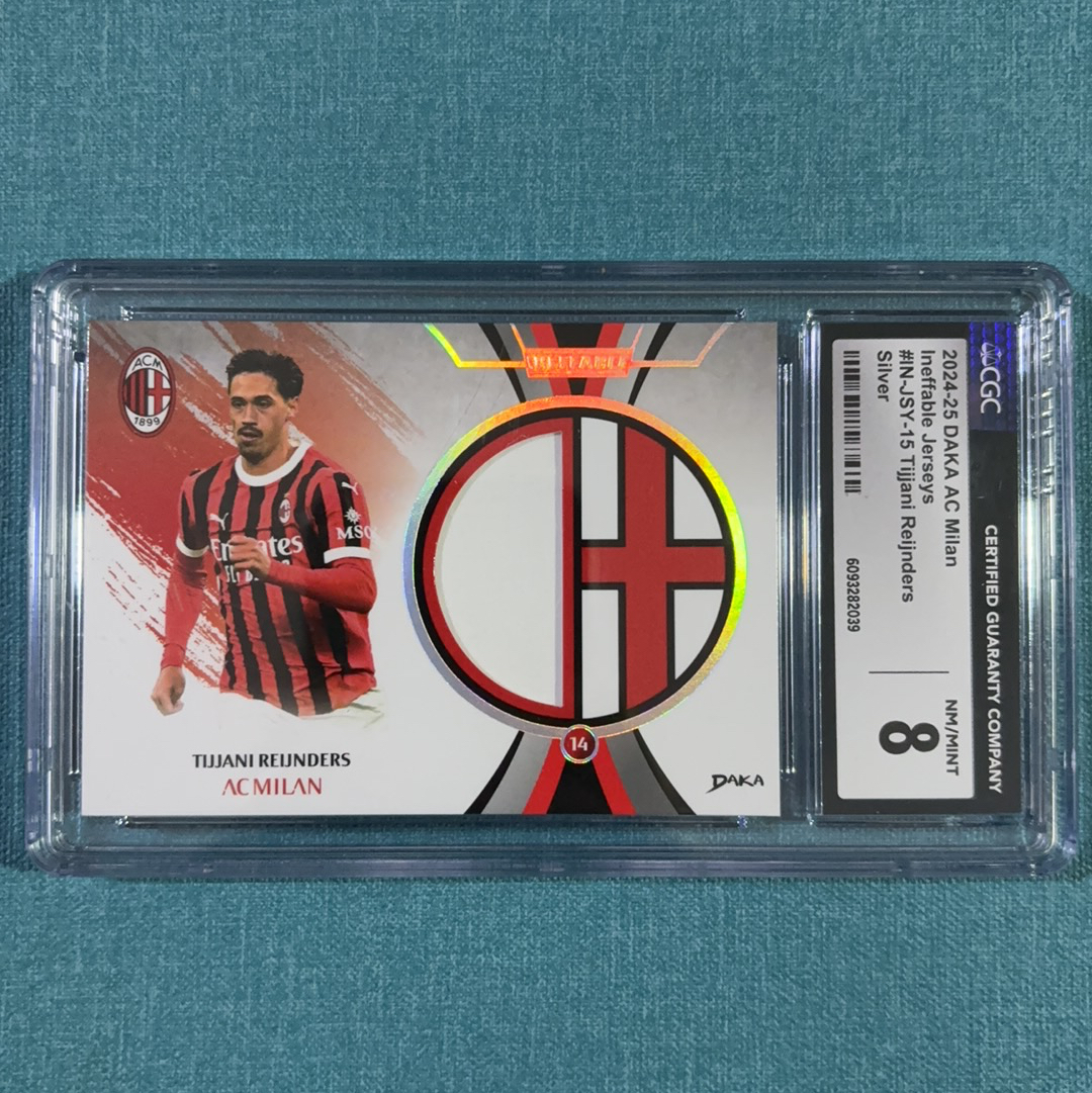 2024-25 Daka 达咖 AC米兰 队盒 Tijjani Reijnders 赖因德斯 物料 11/50编 球衣 切割 折射 CGC评级8分 卡品如图 433HP