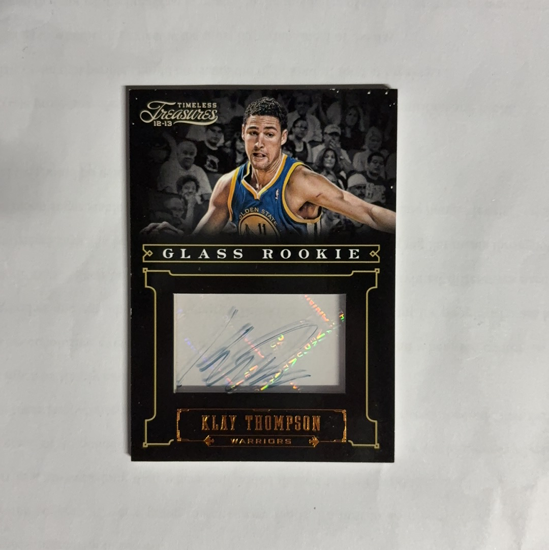 2012-13 Panini Timeless Treasures Klay Thompson 【JZH拍卖 顺丰特快】小铁盒 勇士 签字 卡签 克莱 汤普森 499编 库里队友 微瑕如图 梁总