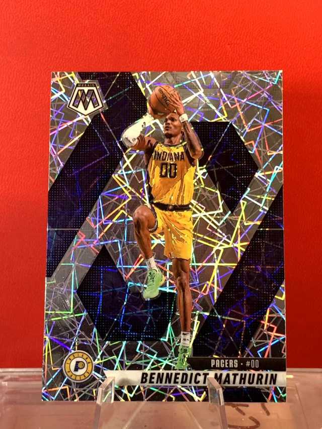 （老末精品代拍) 2024-25 Panini Mosaic Bennedict Mathurin 本尼迪克特 马瑟林 步行者 马赛克 金丝镭射折 顺丰寄付  x011