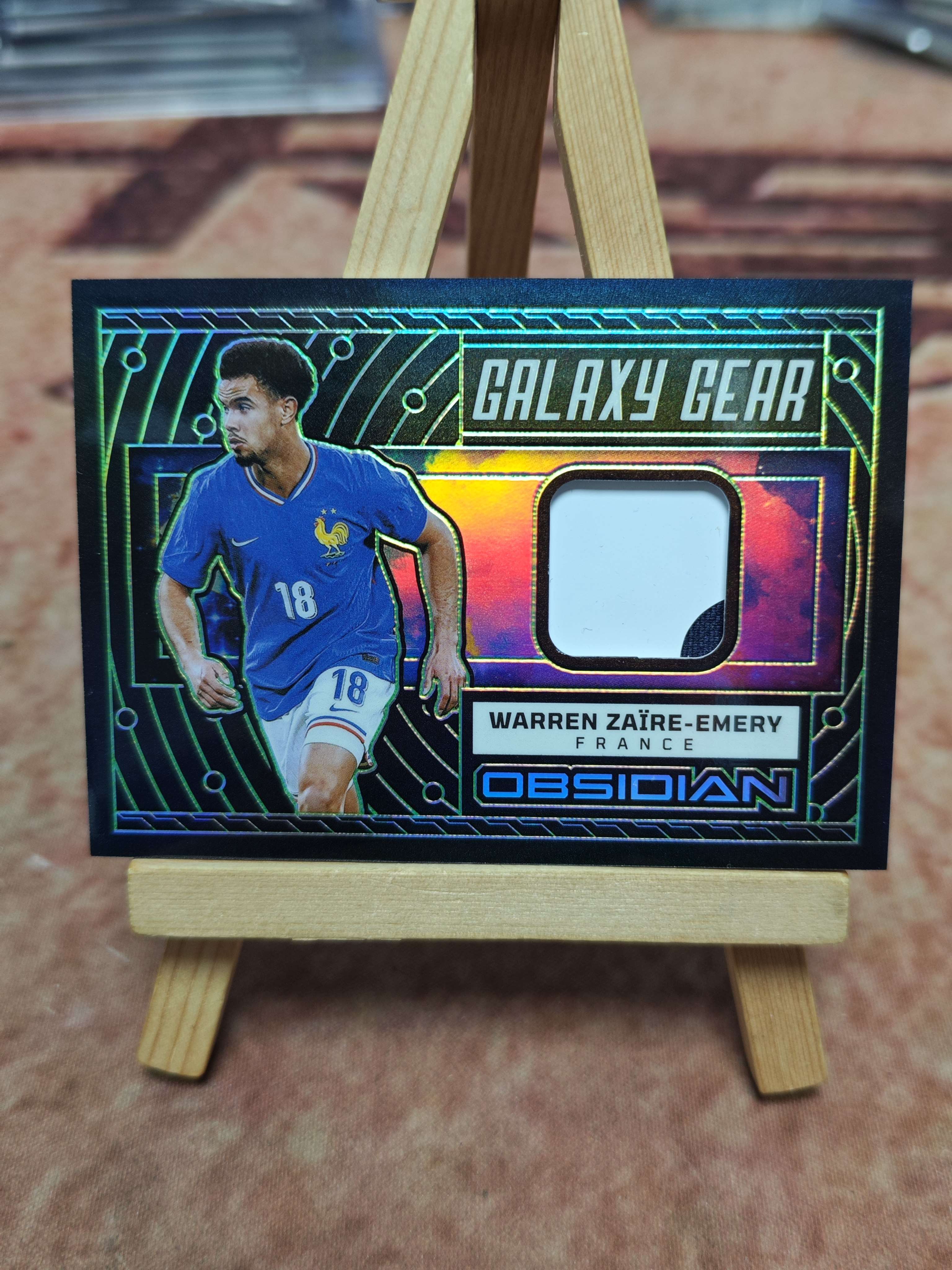 2023-24 Panini Obsidian Warren Zaïre-Emery 【科科代卖 权】黑曜石 埃梅里 法国 银河穿戴特卡 galaxy gear 小窗物料球衣 3/5编 绿折射 卡品如图