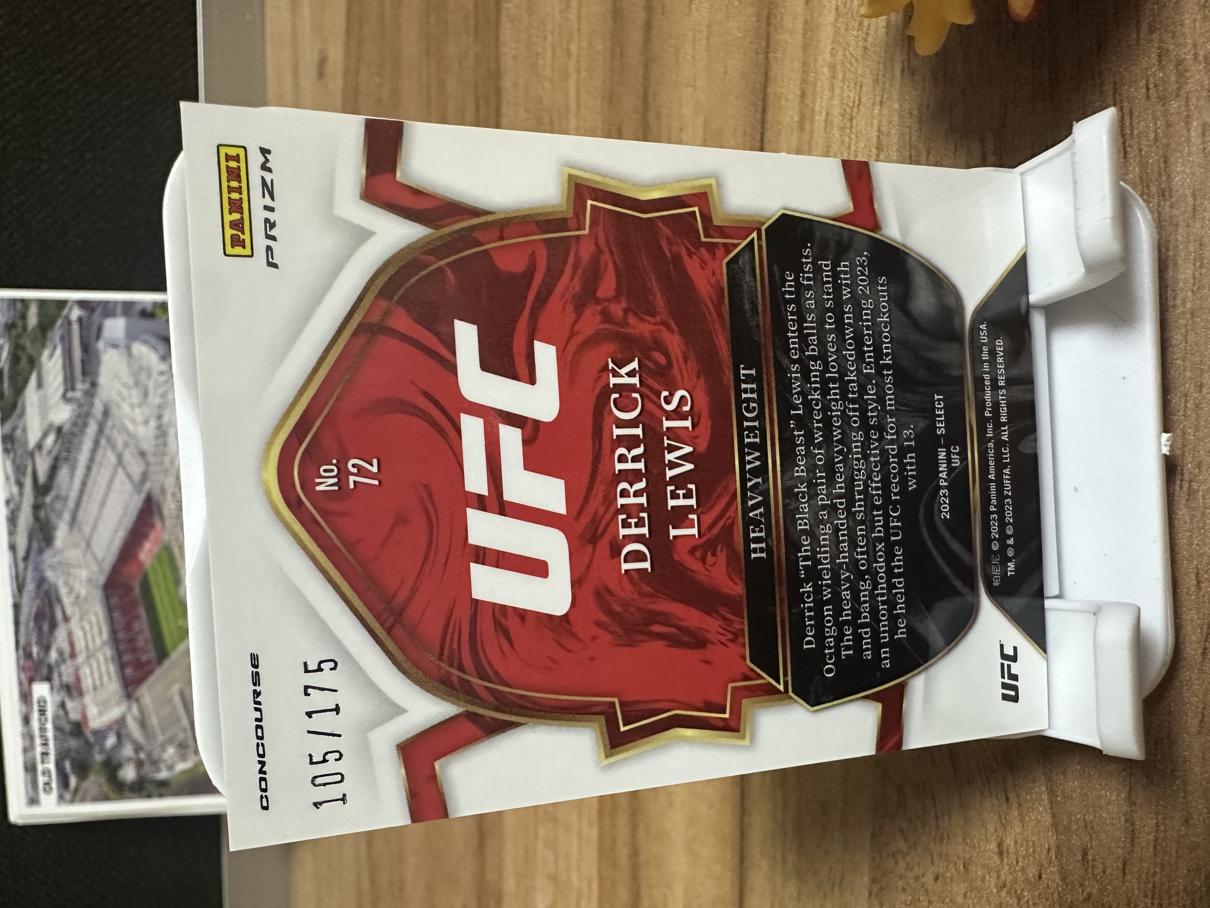2023 Panini Select Derrick Lewis UFC 德里克・刘易斯 热蛋 175编 红折