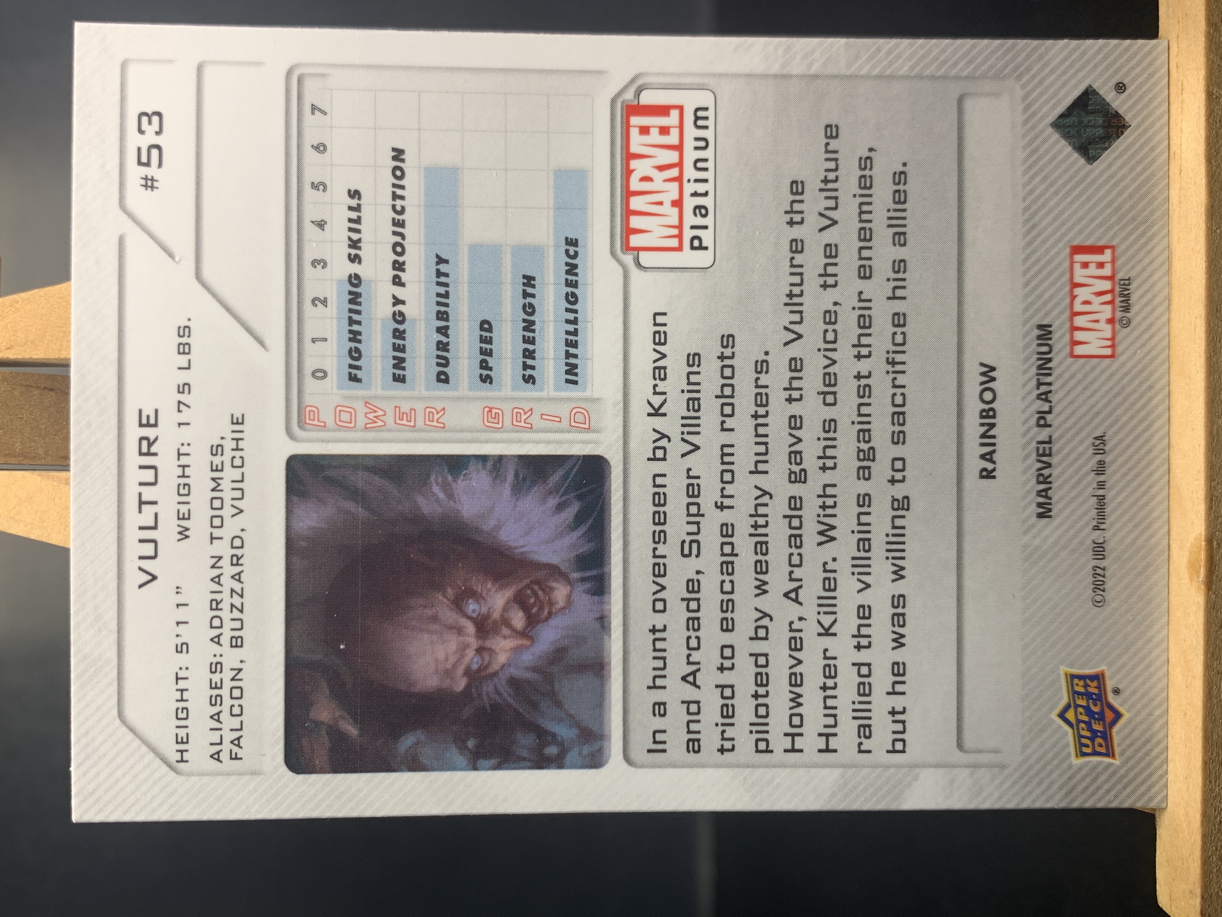 (S3)2022 UPPER DECK Marvel 漫威 银折 秃鹫 实卡好看 收藏凑套必备 !!!