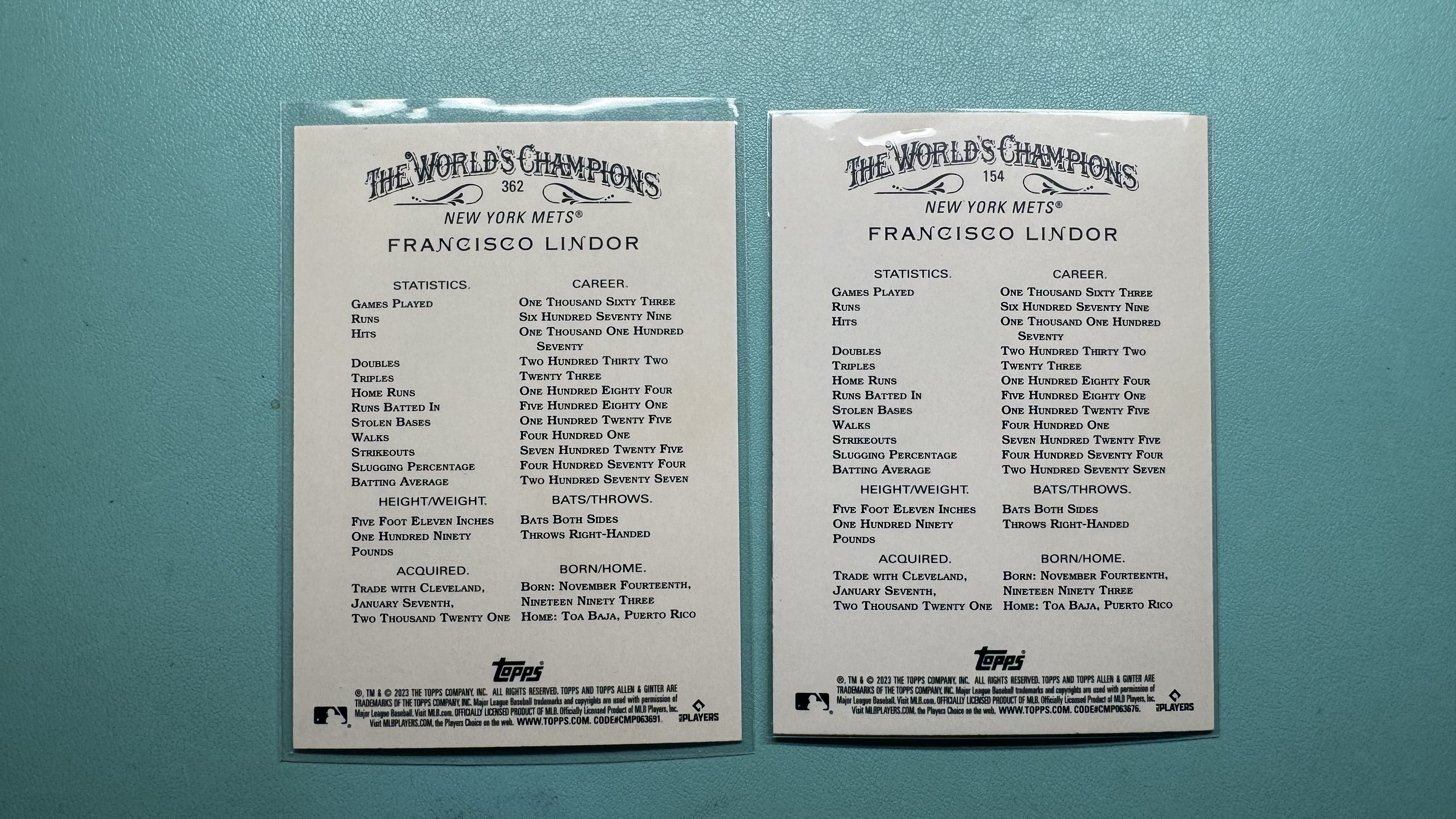 2023 Topps Allen & Ginter Francisco Lindor 弗朗西斯科林多 全明星 闪卡 折射 base&变化版 #300编号以上SSP 凑套收藏必备 实卡好看 一图打包
