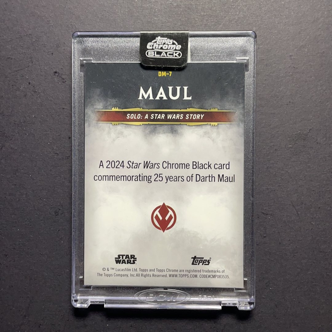 2025 Topps Star Wars 星球大战 达斯摩尔25周年纪念特卡 比例插放原封砖特卡 序号如图2 2024 Topps Chrome星战影视Black黑盒系列