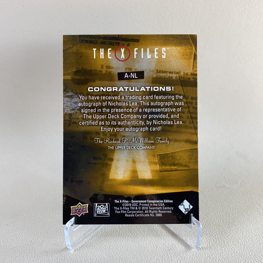 【弈卡代拍】2025 The X- Files UPPER DECK ud X档案 经典美剧 特卡 签名签字 卡签 尼古拉斯 李 饰演 Alex Krycek 品相如图 收藏必备 老虎