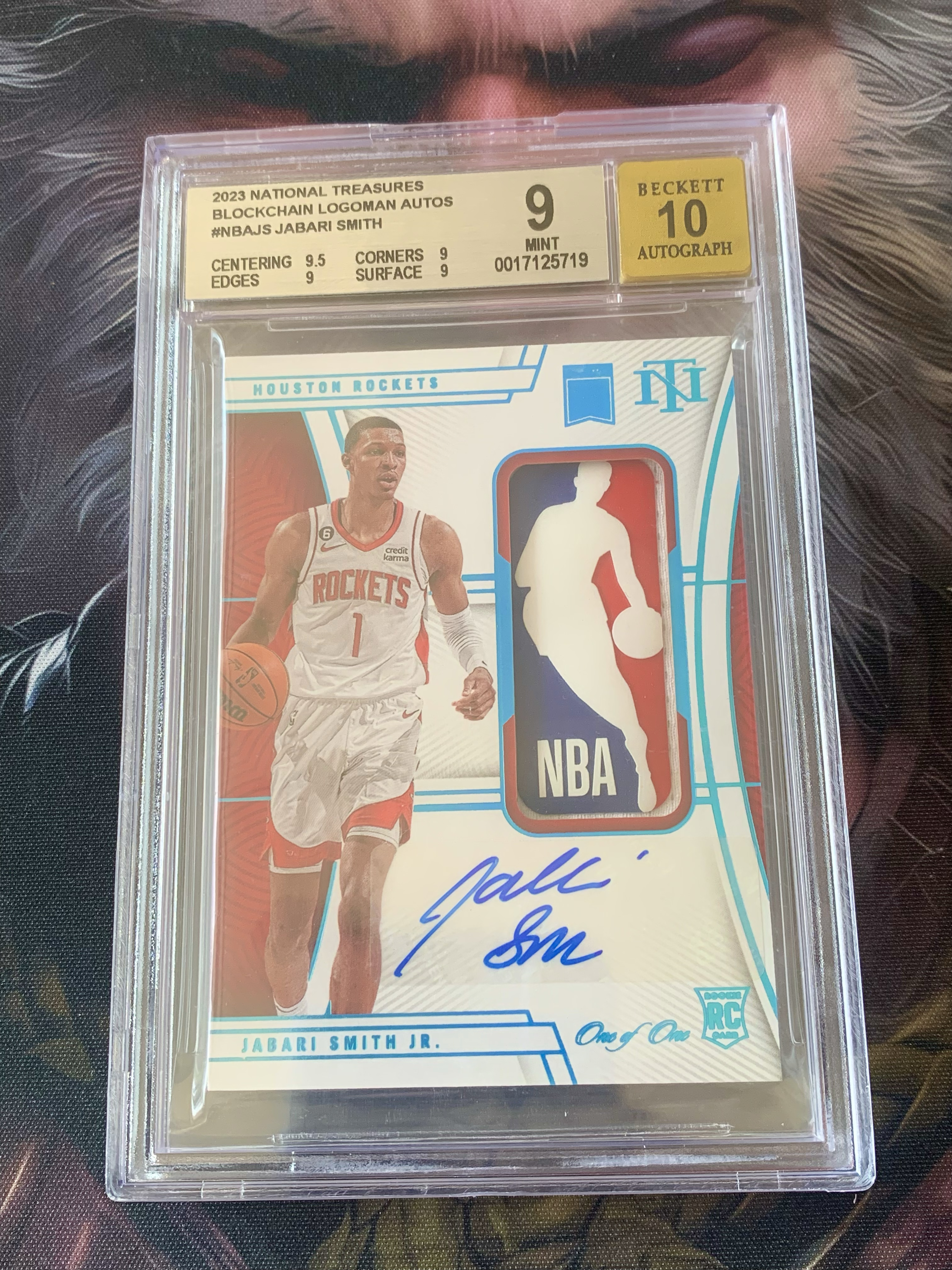 2022-23 panini Jabari Smith logoman National Treasures 小贾巴里史密斯 新秀 RC 1编签字 1of1 双同背 1/1 除卡签RLA最好的卡之一