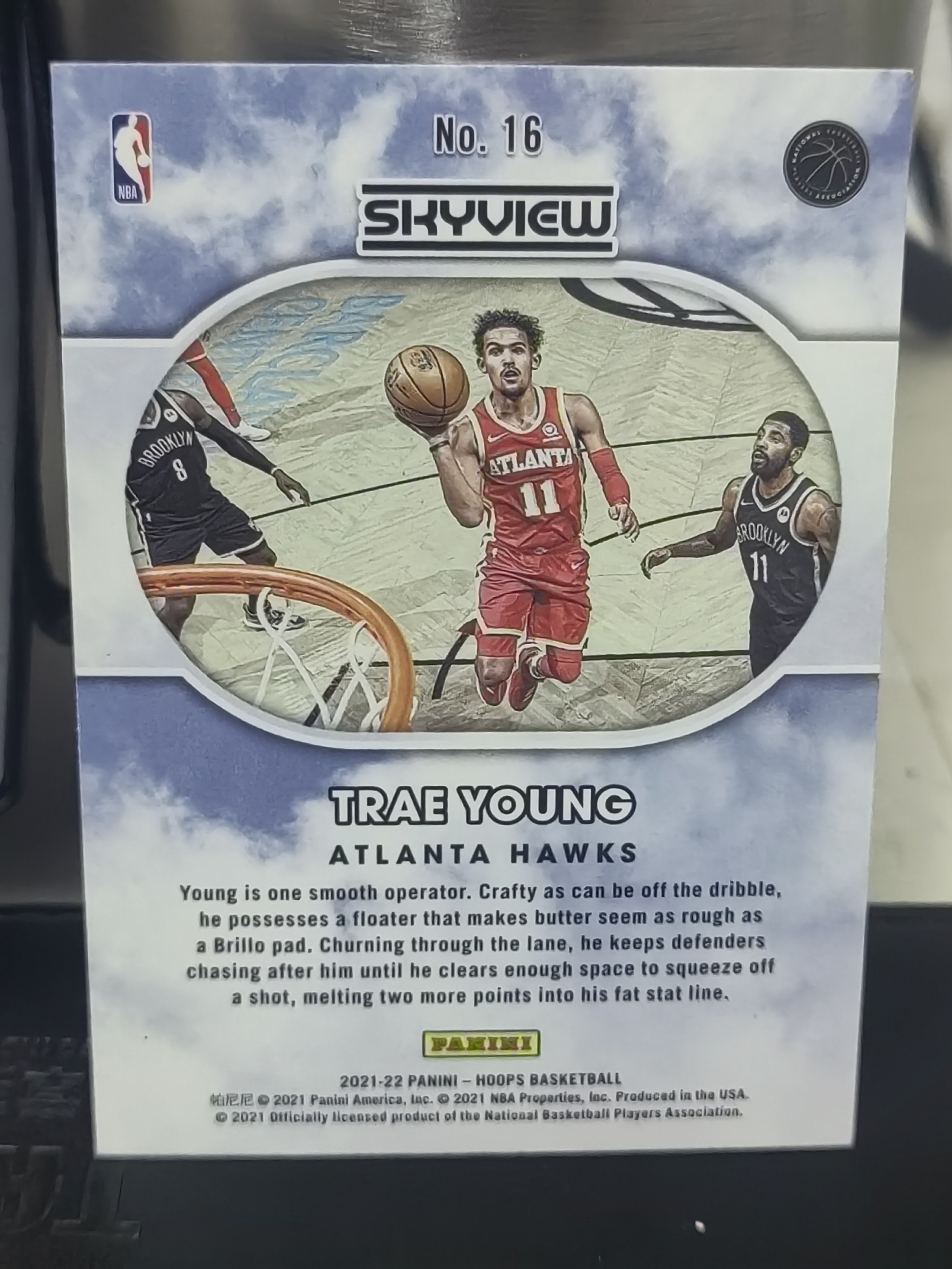 2021-22 Panini Hoops Trae Young Hoops 银折 金标 特雷 杨 老鹰 天空 特卡 篮 白边白角 不保卡品 卡品如图