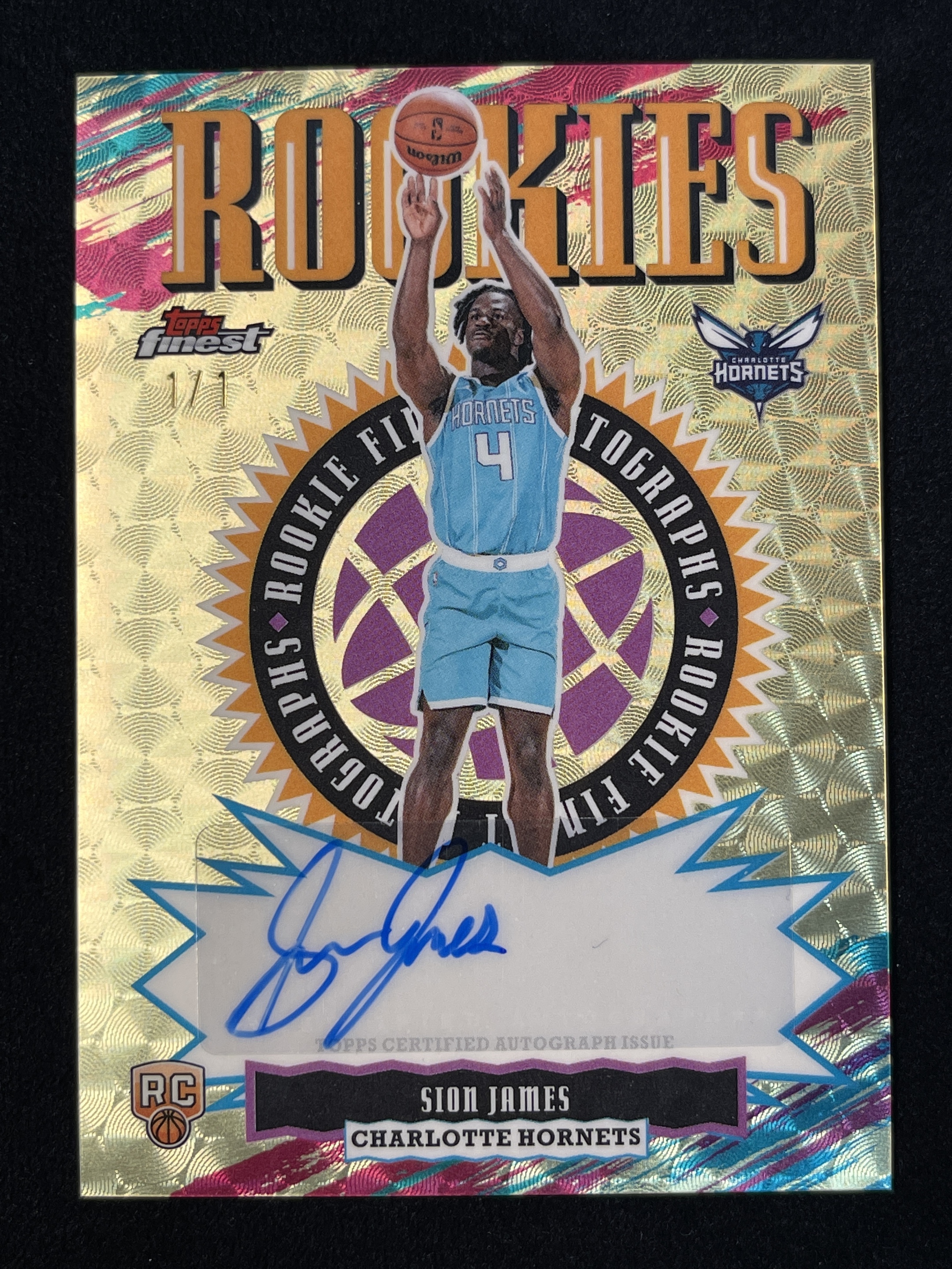 【Lucky幸运壹编壹代拍-BGD】2025-26 Topps Finest 新秀RC 黄蜂 西恩 詹姆斯 Sion James 1/1 1编 ...