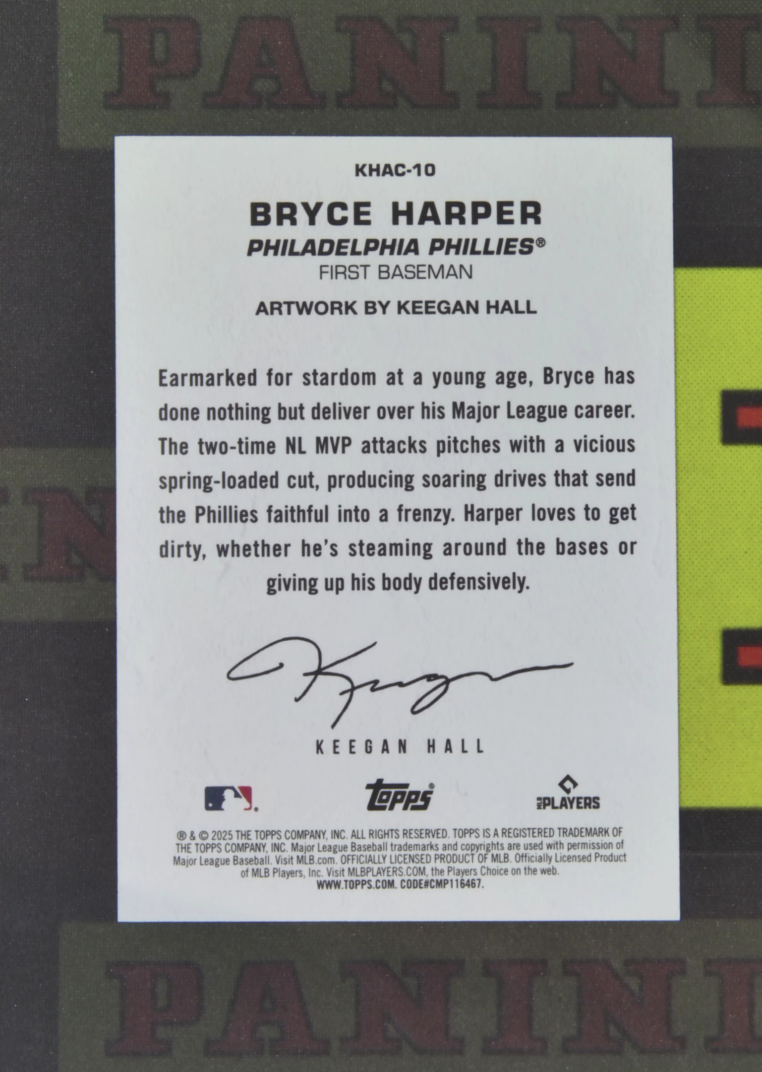 2025 Topps Update Bryce Harper Nirvana Project 布莱斯 哈珀 费城费城人 素描特卡 画师 大比例 SSP 卡品如图 收藏必备 panpan¥