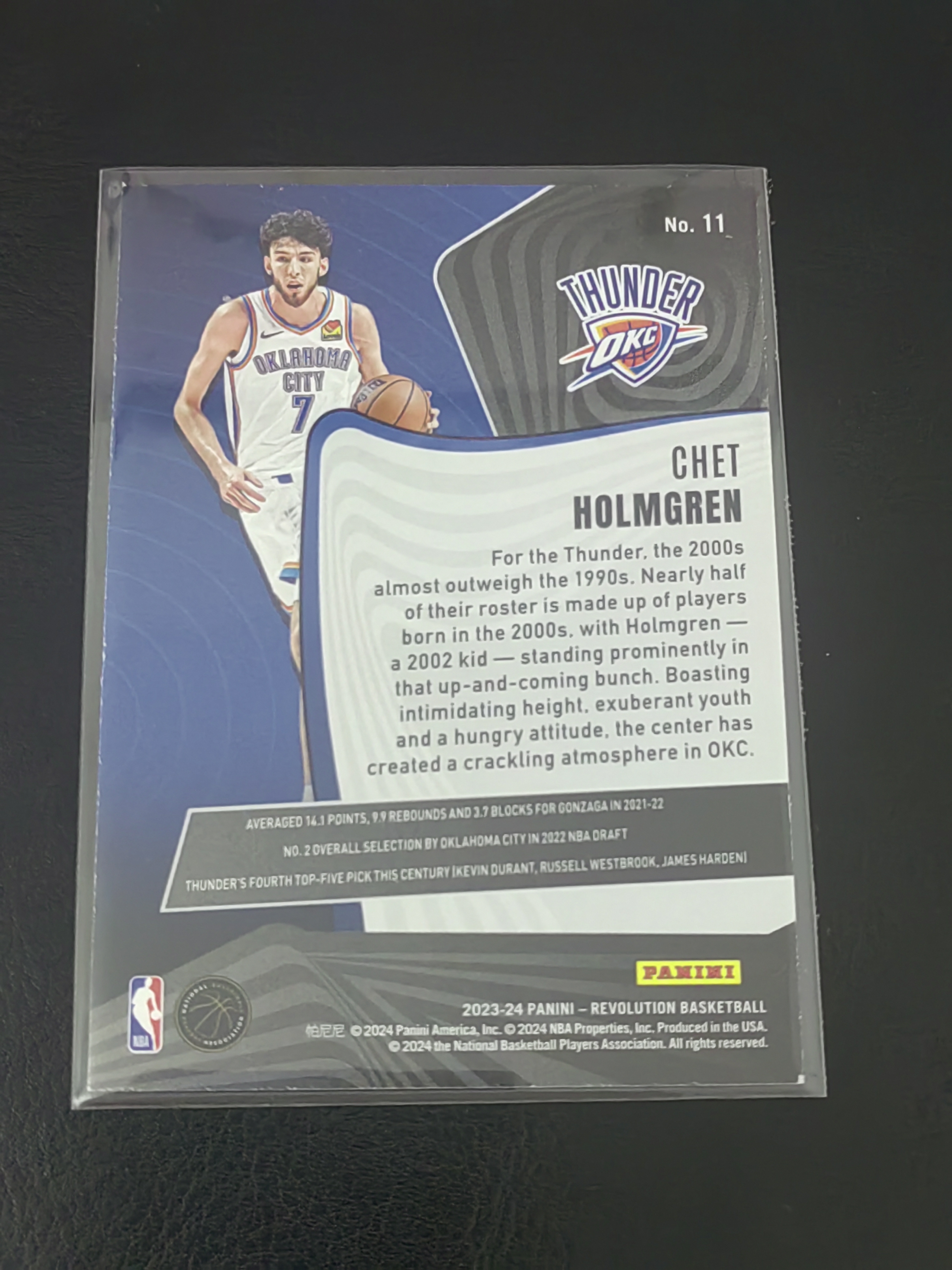 2023-24 Panini Revolution Chet Holmgren 革命 新秀 切特·霍姆格伦 雷霆 第一张 篮 凑套 白边白角 不保卡品 卡品如图