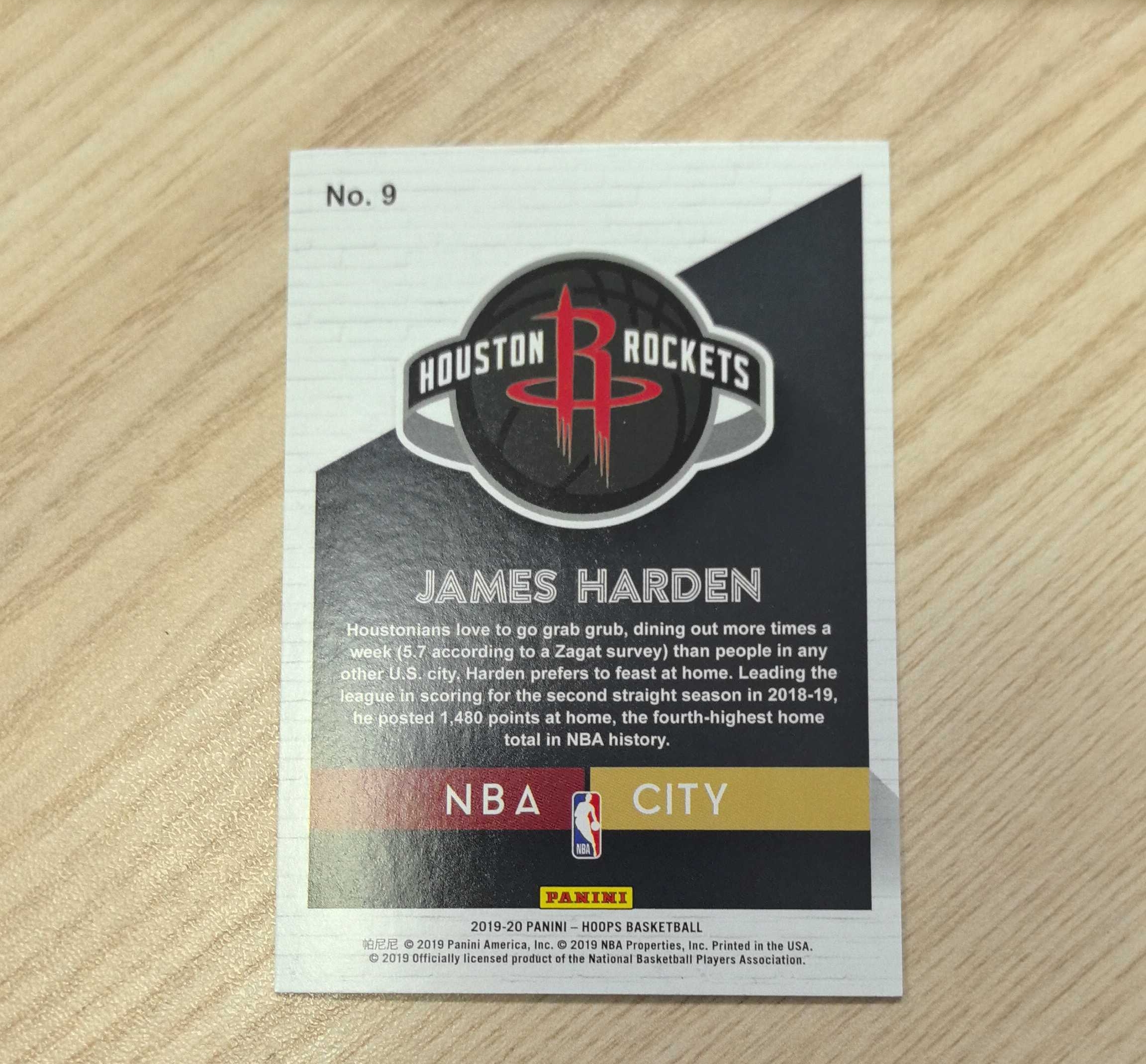 2019-20 Panini Hoops James Harden 詹姆斯·哈登 75大 MVP 11届全明星 8届最佳阵容 得分助攻王 最佳第六人 效力雷霆、火箭、篮网、76人和快船