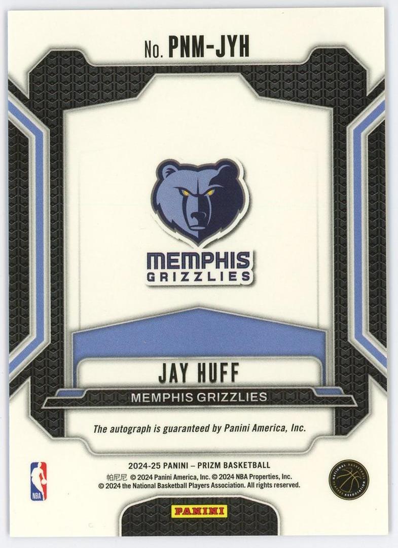 2024-25 Panini Prizm Jay Huff 杰赫夫 胡夫 pz 签字 Penmanship 掘金 卡品如图 0YQ3/11.16