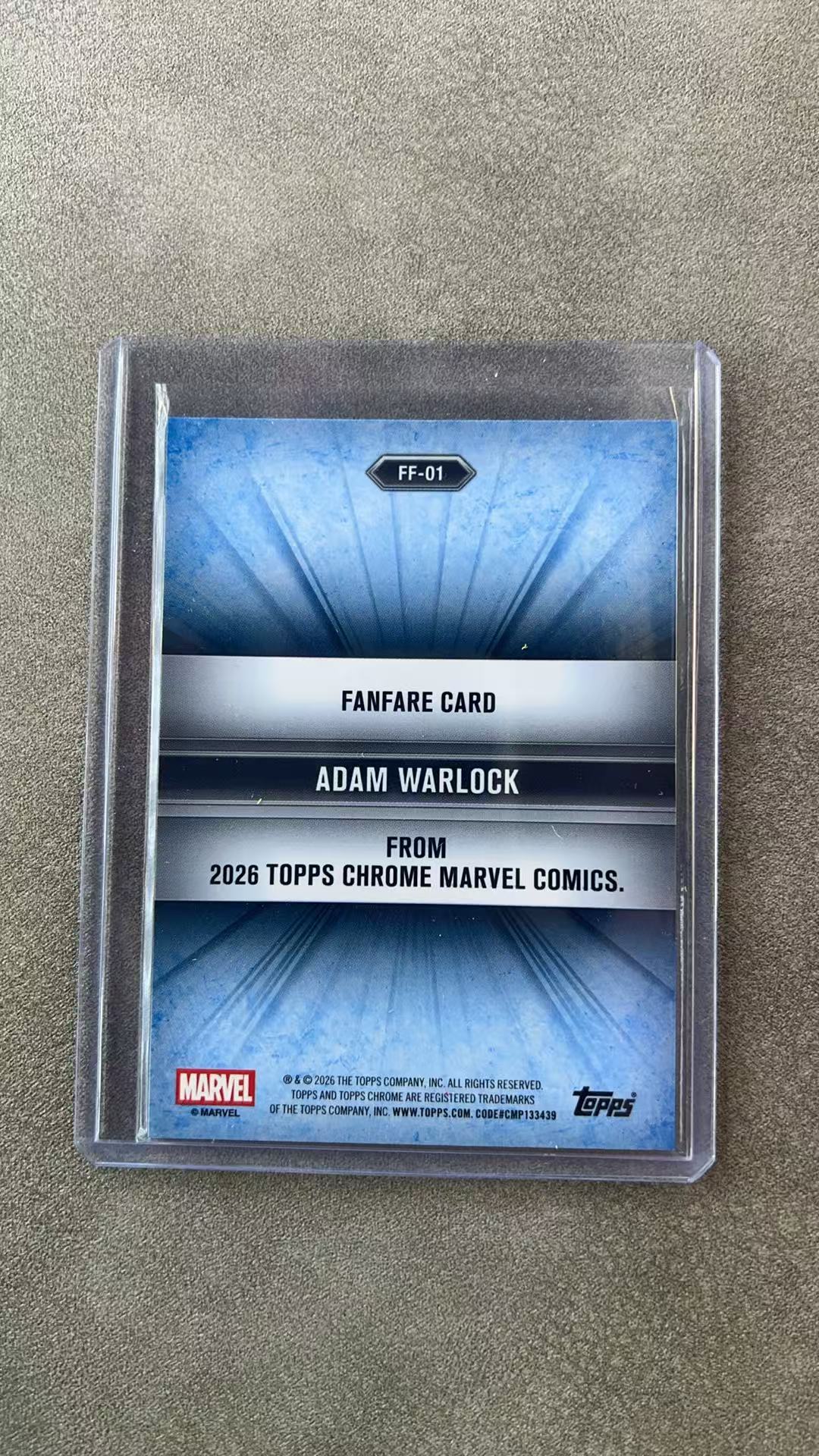 8980【330球星卡实体店代卖】2026 Topps Marvel (MCU) Chrome 漫威 ADAM WARLOCK 亚当术士 Fanfare 喝彩 大比例 SSP 银折(R黑白FF)