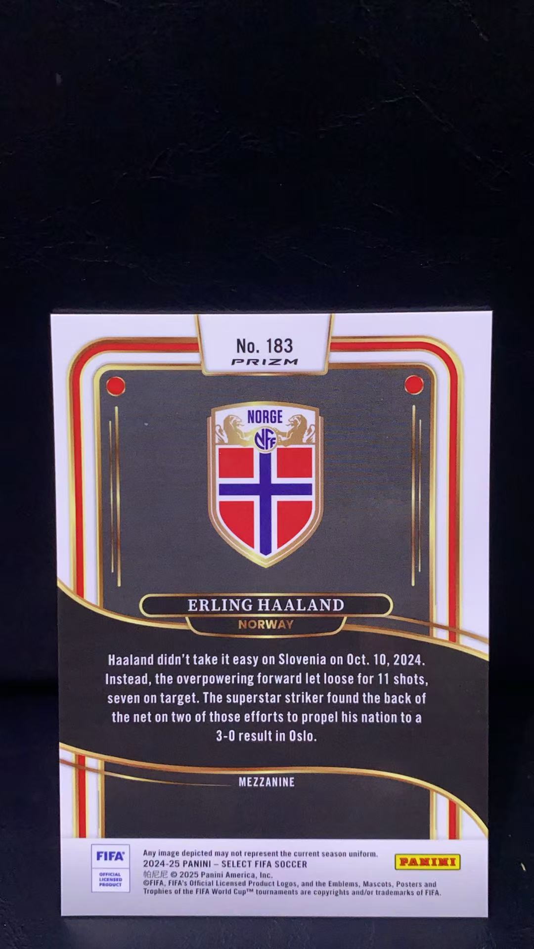 2024-25 Panini Select FIFA Erling Haaland 【杭州310】挪威 魔人布欧 埃林 布朗特 哈兰德 紫折 卡品如图 Y