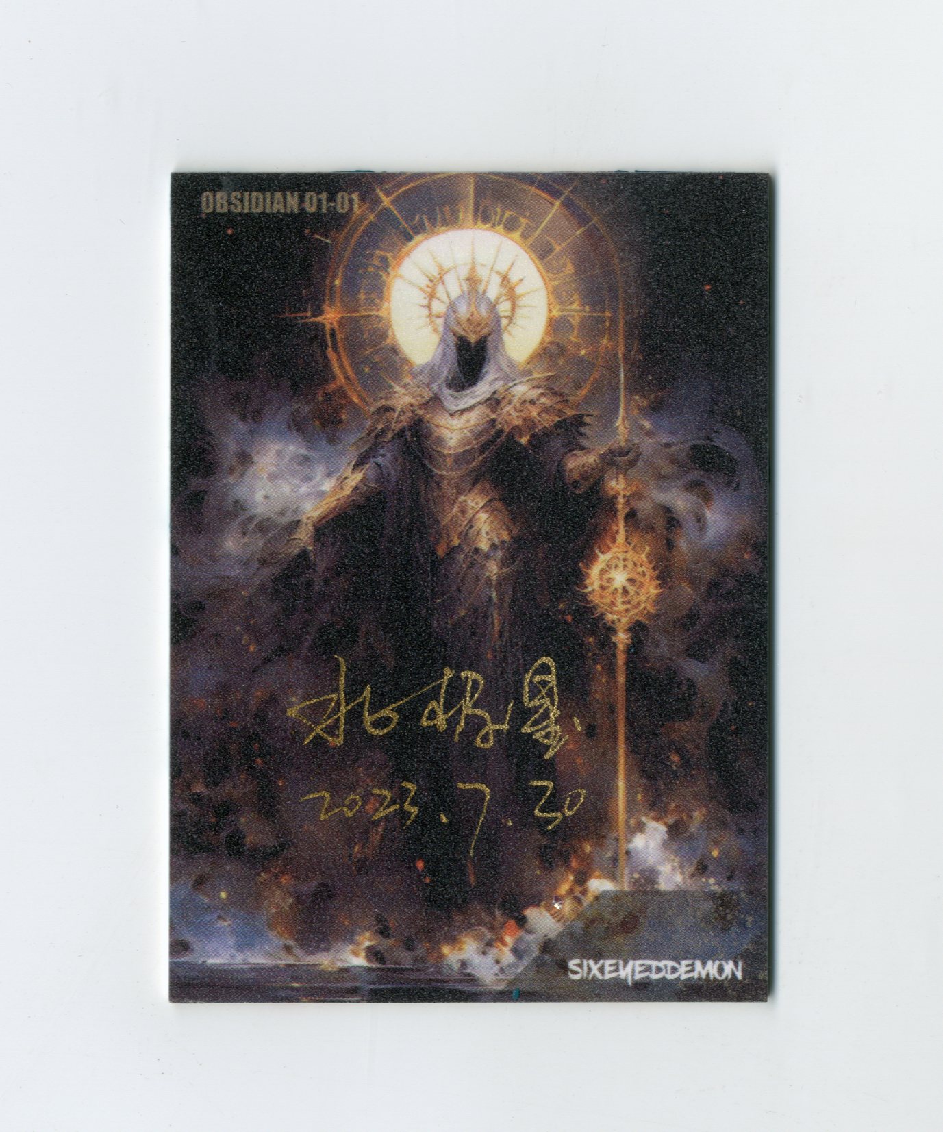 【Jackie杰基拍卖】六目妖工作室 丙烯 少数民族女 手绘卡 1/1 画师:北极星(灯塔)