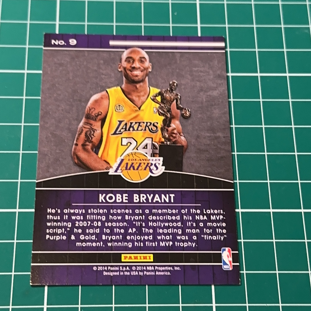 2014-15 Panini Americana Kobe Bryant S.p.a. 科比布莱恩特 KB 小飞侠 黑曼巴 07-08最有价值球员MVP捧杯特卡 荣誉特卡 十年老卡 稀有大比例