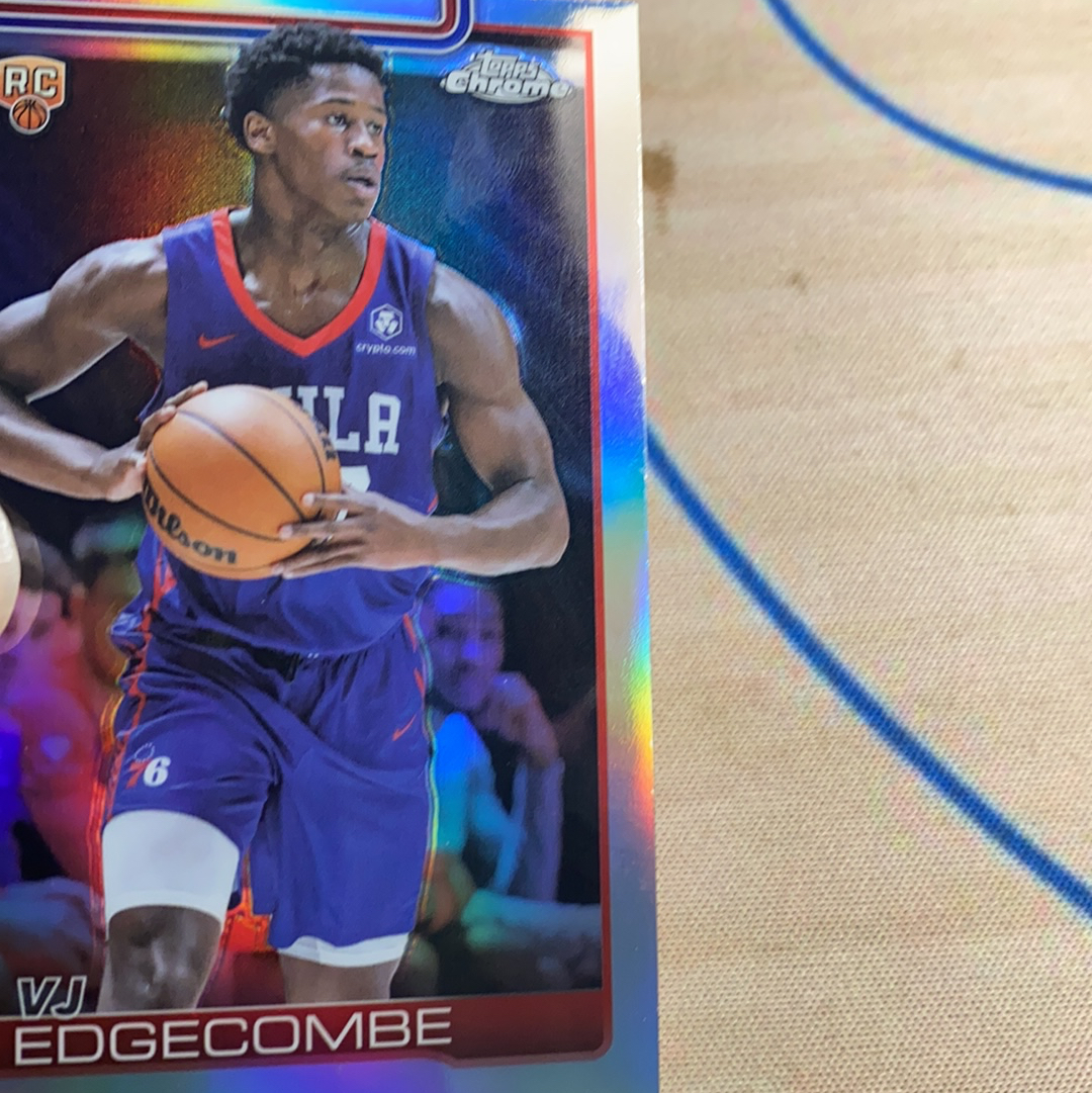 2025-26 Topps Chrome VJ Edgecombe 费城76人 VJ 埃奇库姆 正RC 新秀 银折 #2 卡品如图 凑套必备