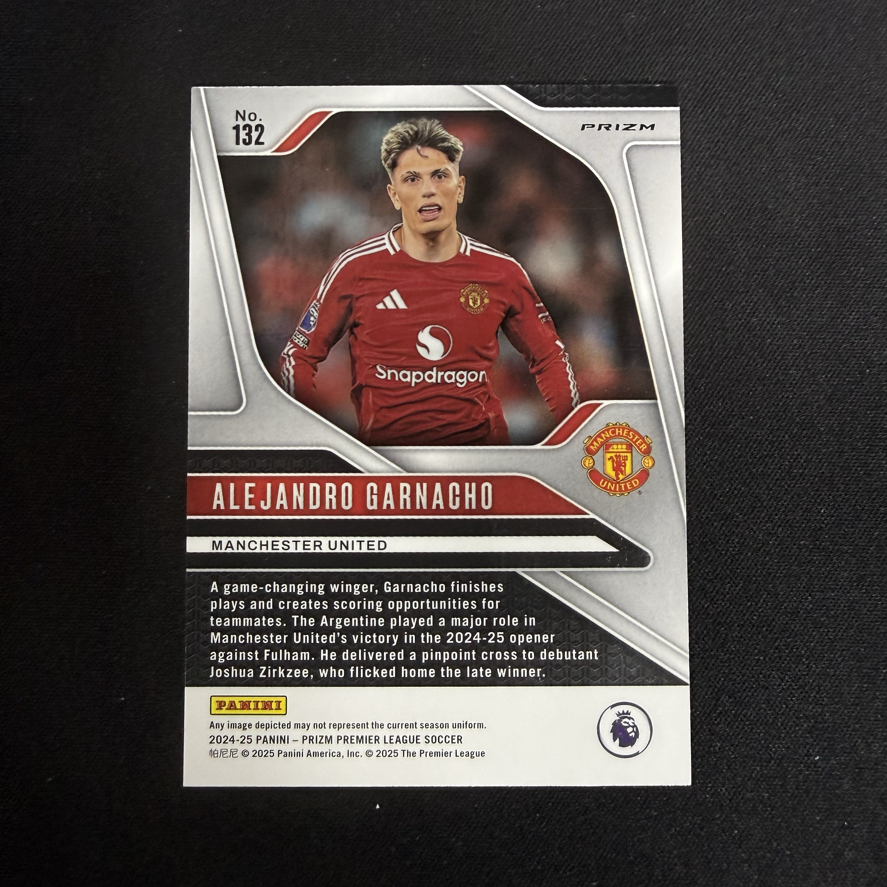 2024-25 Panini Prizm Alejandro Garnacho 【SC拍卖】pz 英超 加纳乔 曼联 虎皮 sp 收藏必备(winston老板)