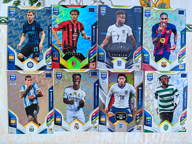 Panini 2026 FIFA 365 贝林厄姆 马尔蒂尼 萨卡 巴雷拉 拉菲尼亚 恩佐 卡马文加 昆达 折射 蓝平行 英格兰 皇马 国米 巴萨 凑套必备