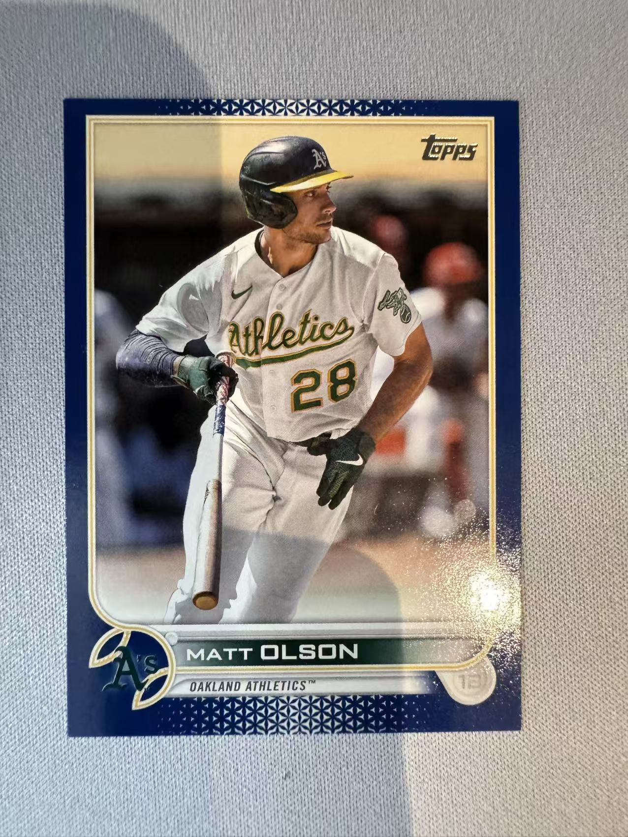 2022 Topps Series 1 Matt Olson MLB 系列1 运动家 马特 奥尔森 蓝平行 纸卡 卡品如图 凑套收藏