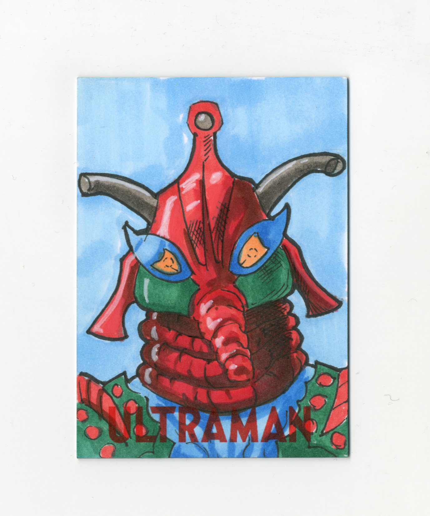 【Jackie杰基拍卖】2025 Ultraman RRParks 圆谷社授权 奥特曼第四弹 Sketch 怪兽 手绘卡 1/1 画师见签字(咏琪)