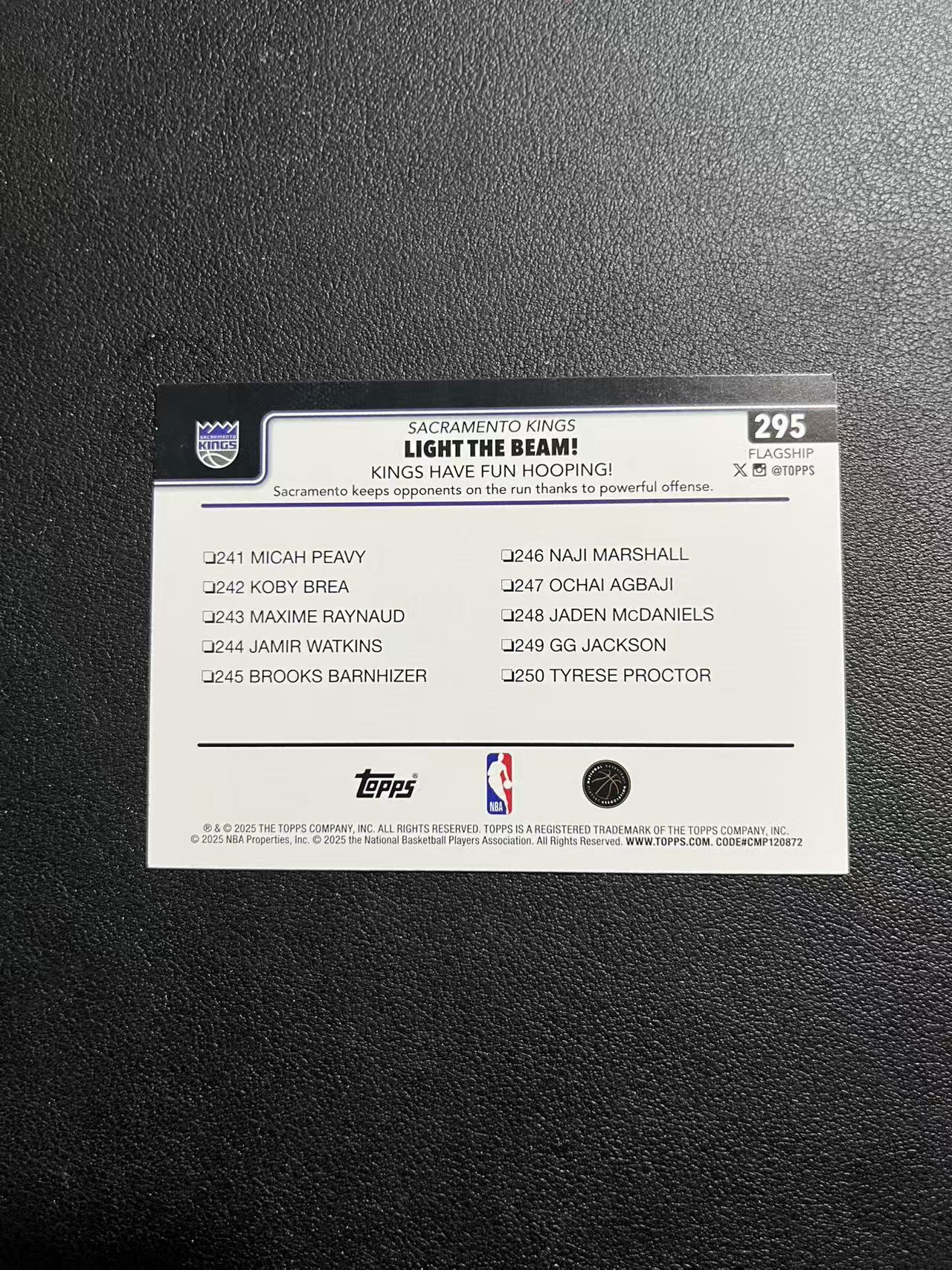 2025 Topps Flagship Zach LaVine 国王队 队照 扎克拉文 99编 绿折 凑套 卡品如图 龙龙龙
