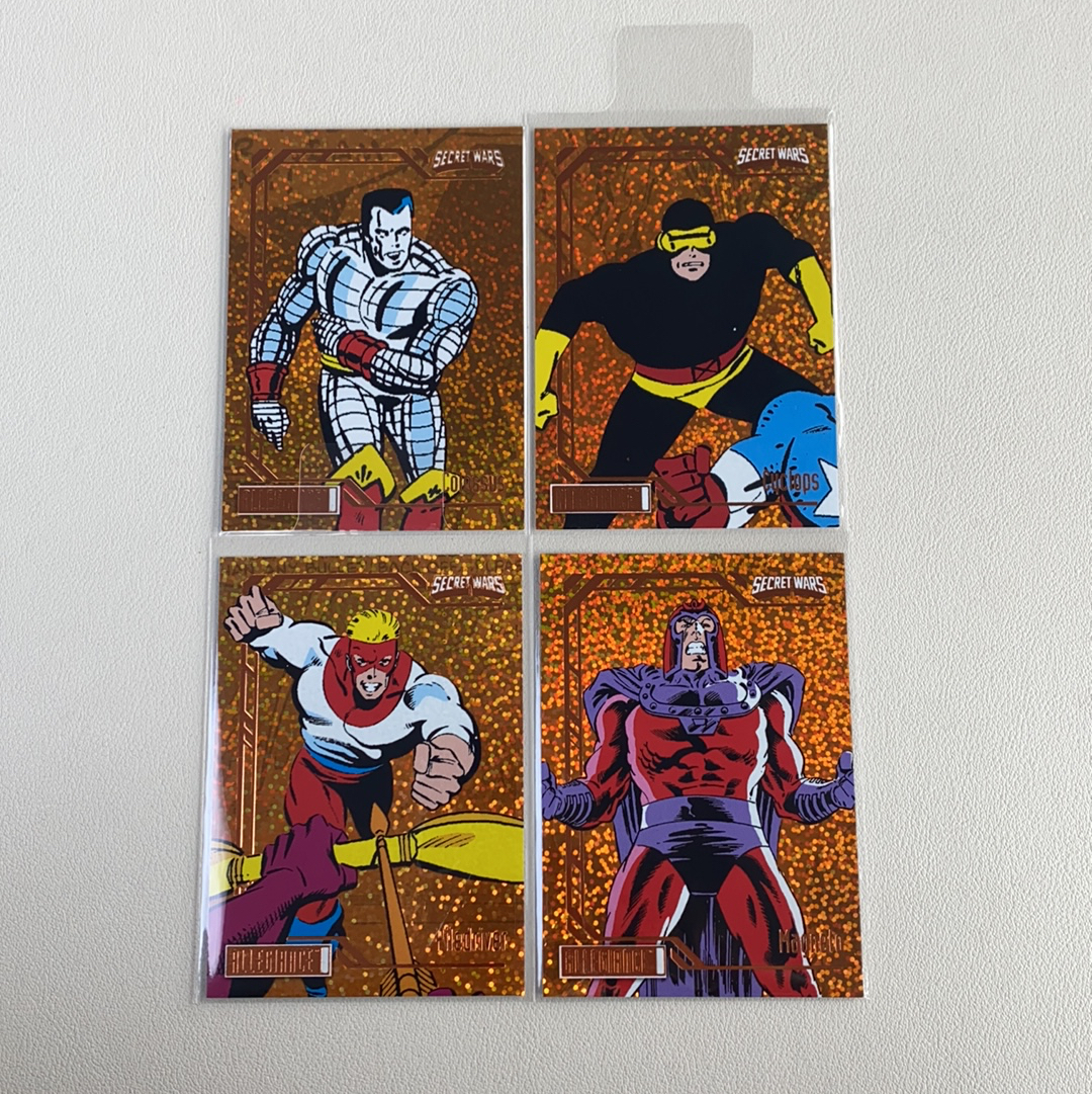 【弈卡代拍】 2023 Upper Deck Marvel 漫威 MCU Allegiance 秘密战争 橙波点折 钢力士 镭射眼等 199编 4张打包 品相如图 凑套必备 无理