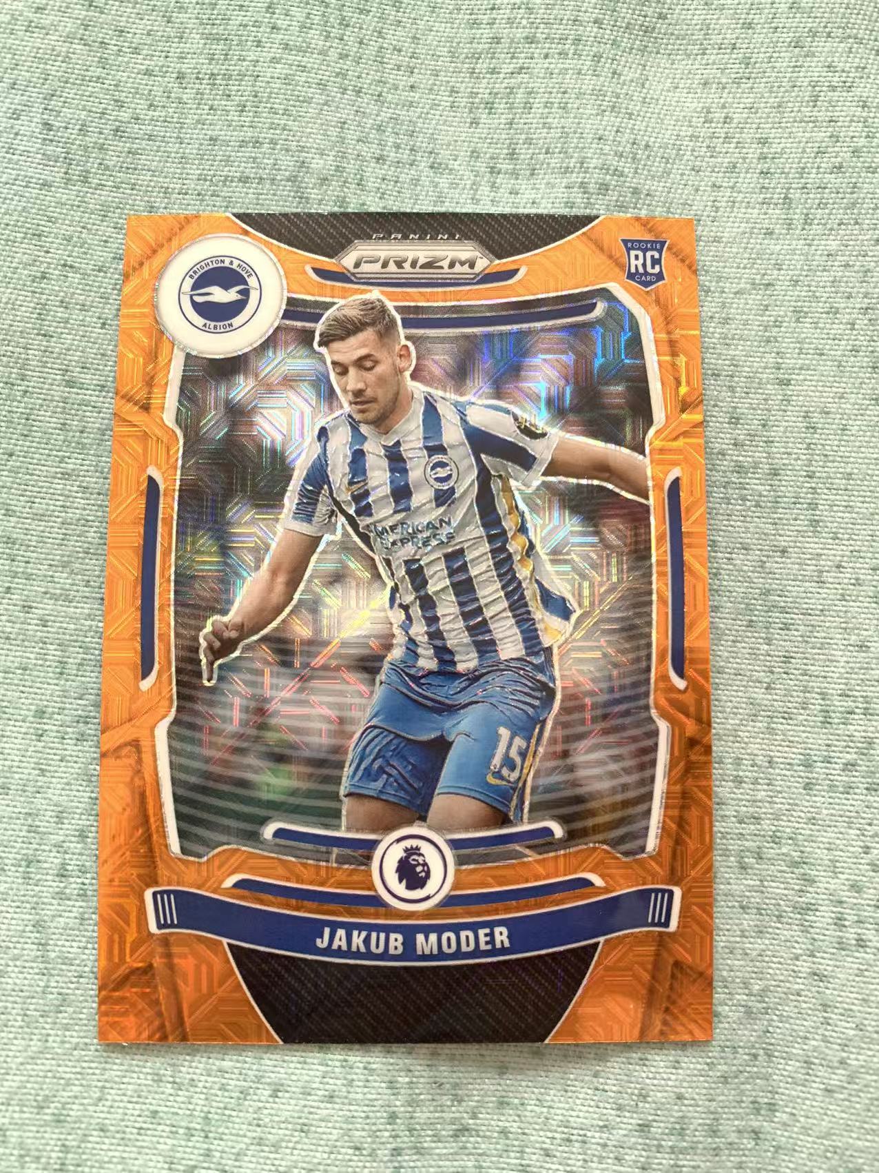 2021-22 Panini Prizm Jakub Moder 英超 pz 布莱顿 雅库布 莫德尔 新秀RC 橙MOJO折 折射 卡品如图 Q004D