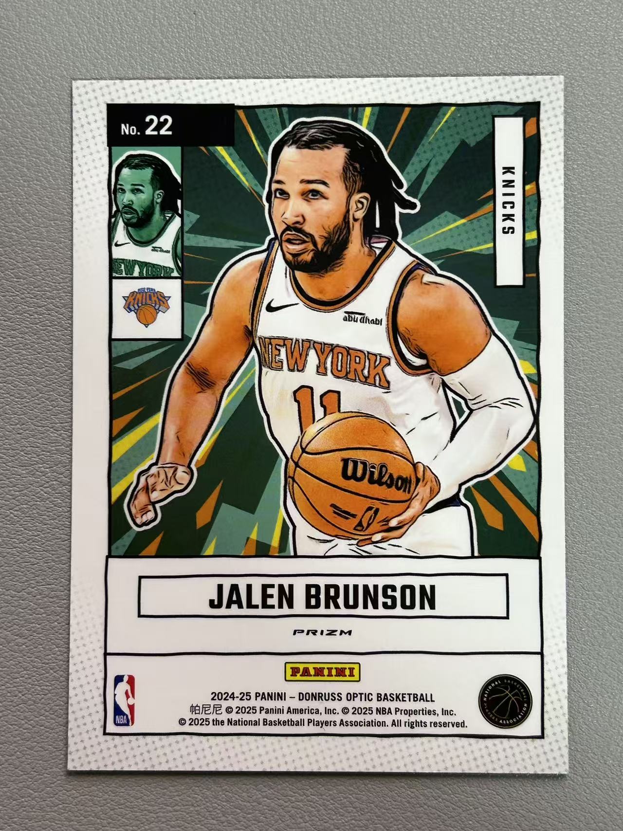 【阿泽代卖】2024-25 Panini Optic Op Jalen Brunson 尼克斯 杰伦 布伦森 漫威特卡 折射 银折 选图巨帅 卡品如图 介意勿扰
